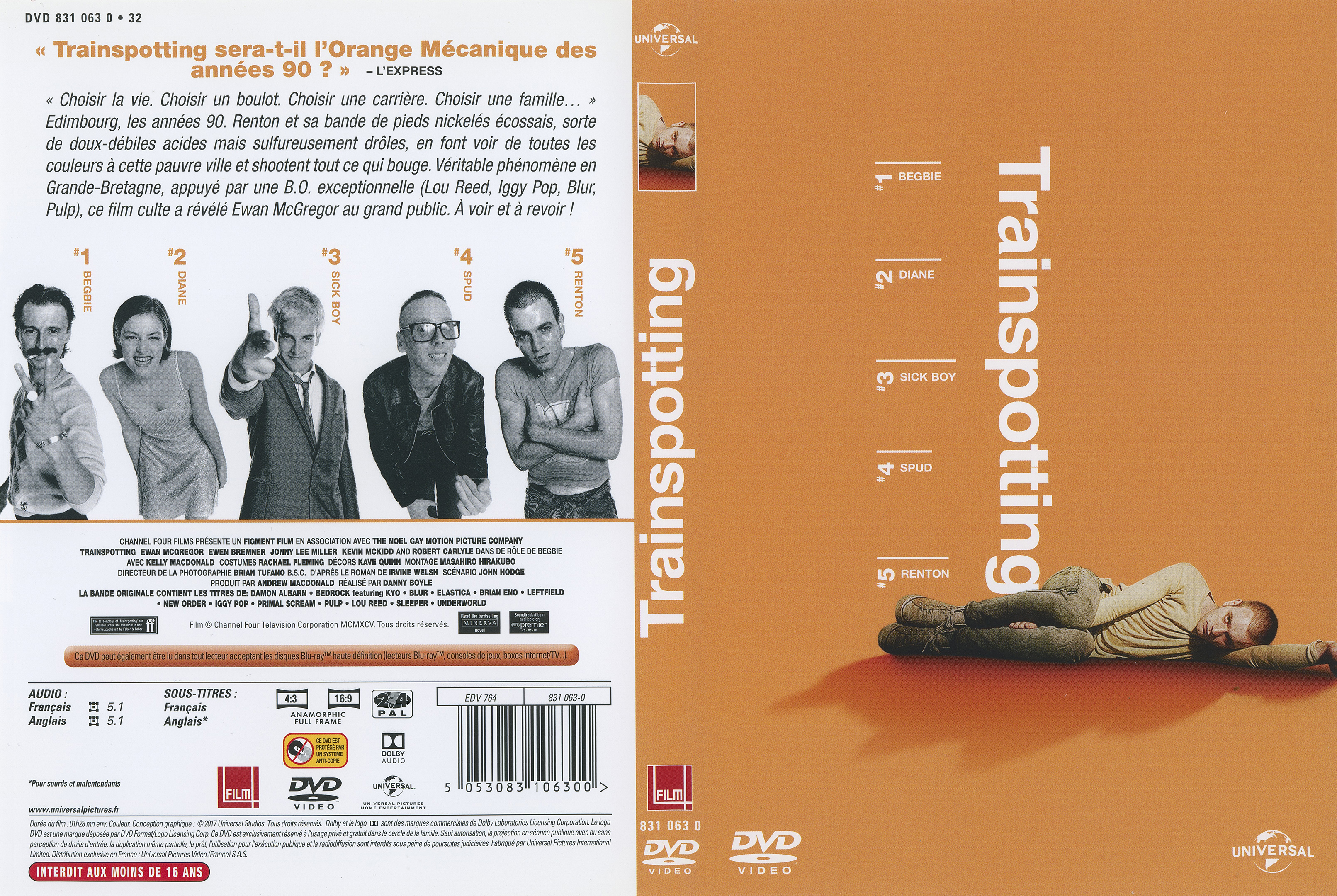 Jaquette DVD Trainspotting v3