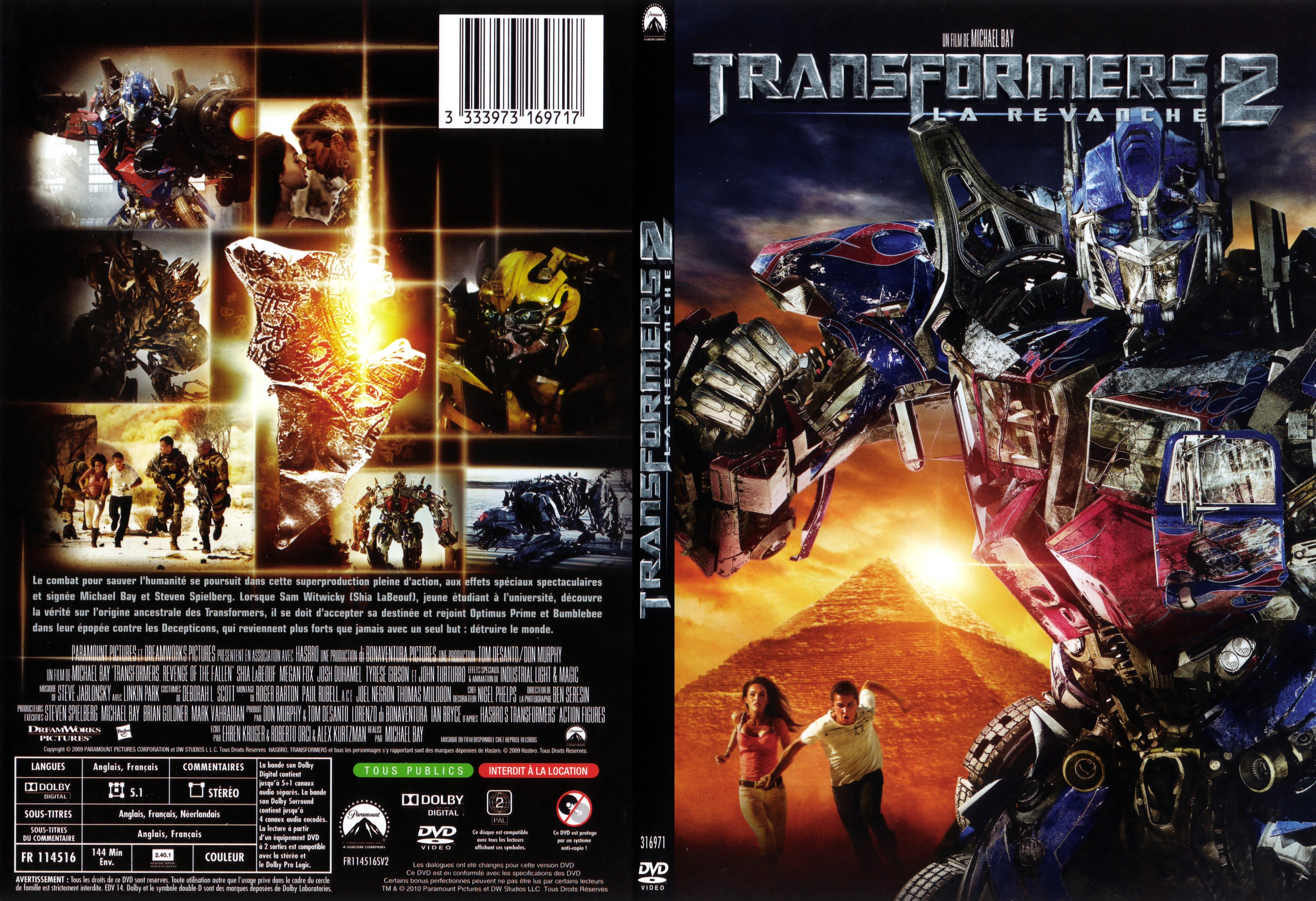Jaquette DVD Transformers 2 - SLIM