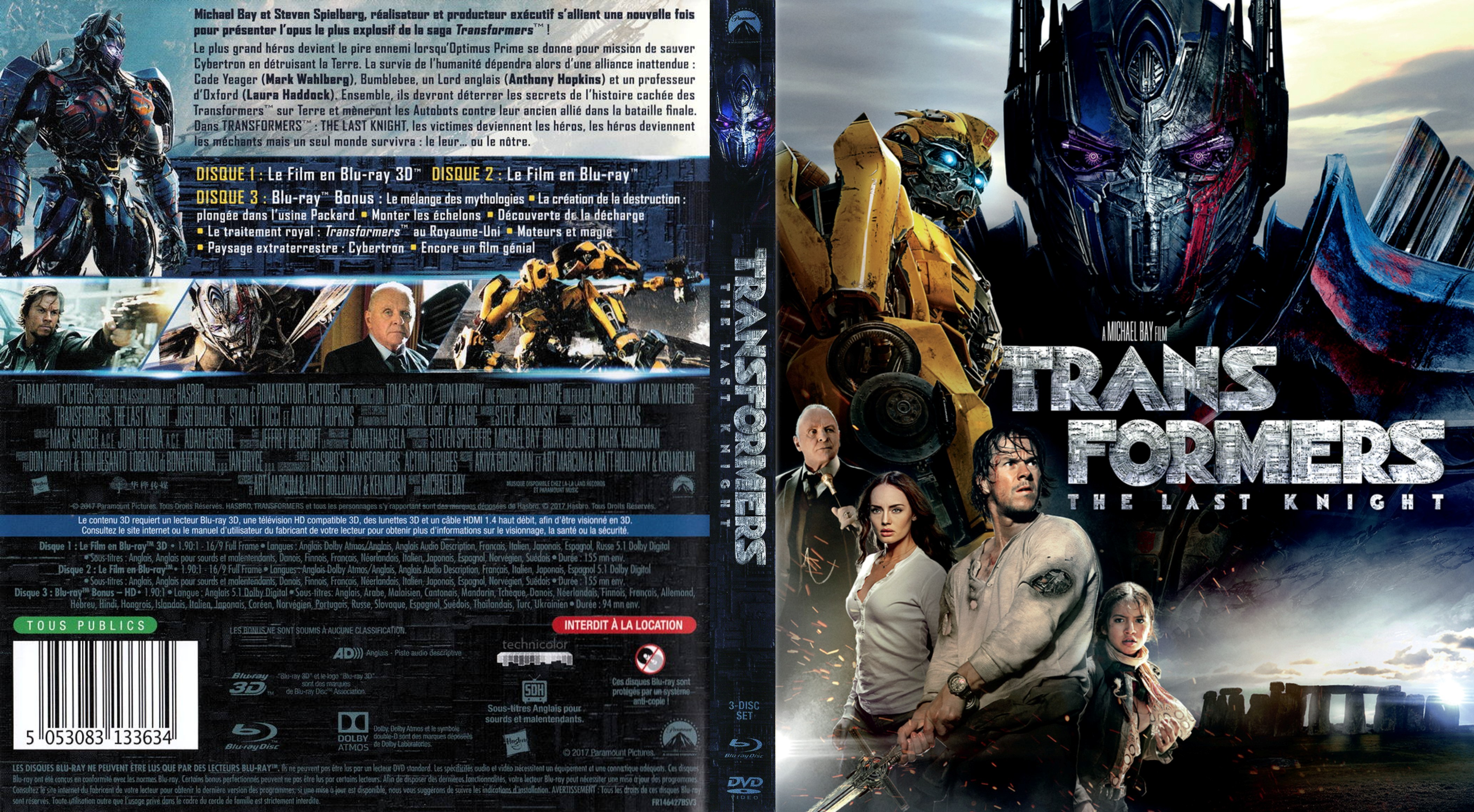 Jaquette DVD Transformers: The Last Knight (BLU-RAY)