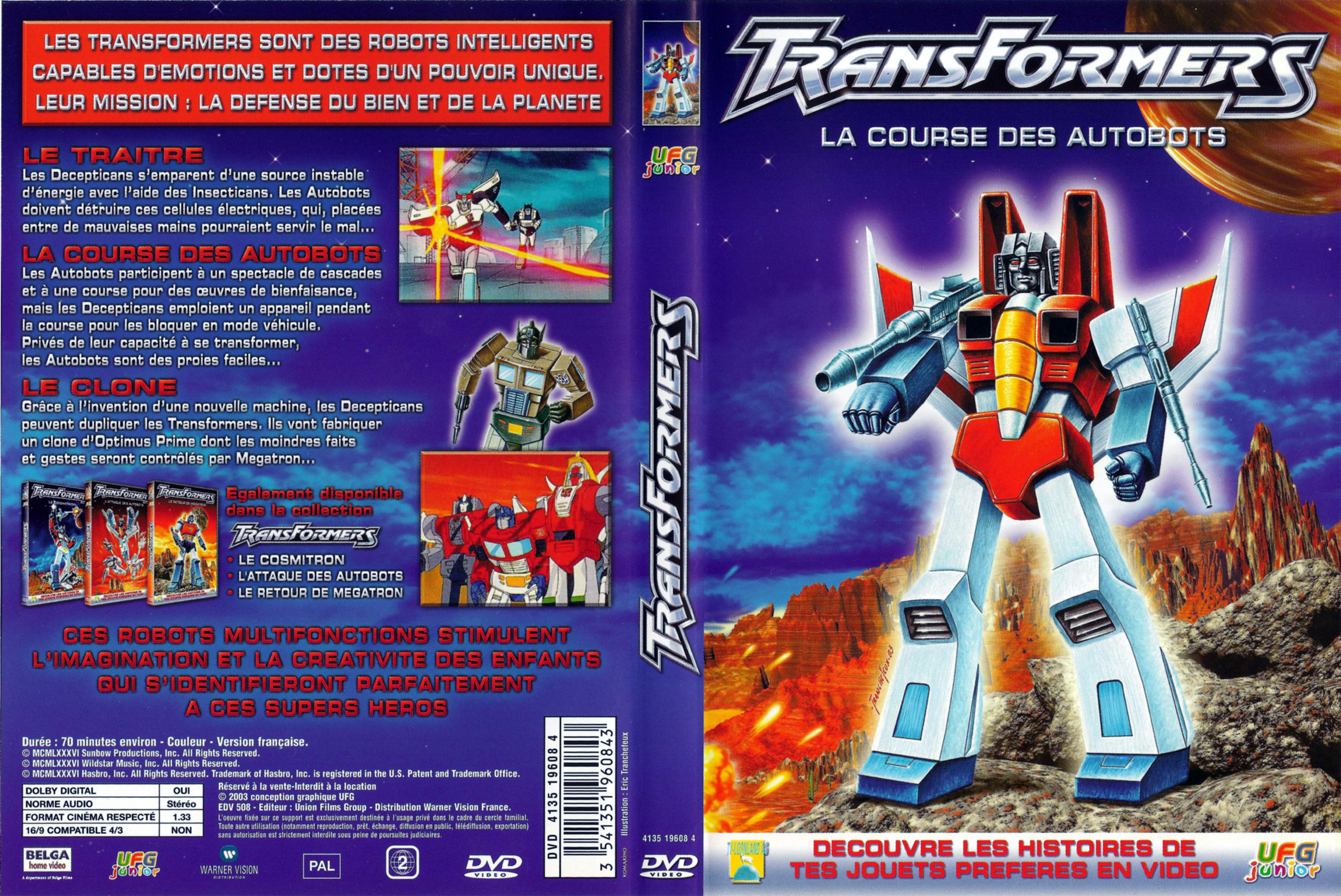 Jaquette DVD Transformers - La course des autobots