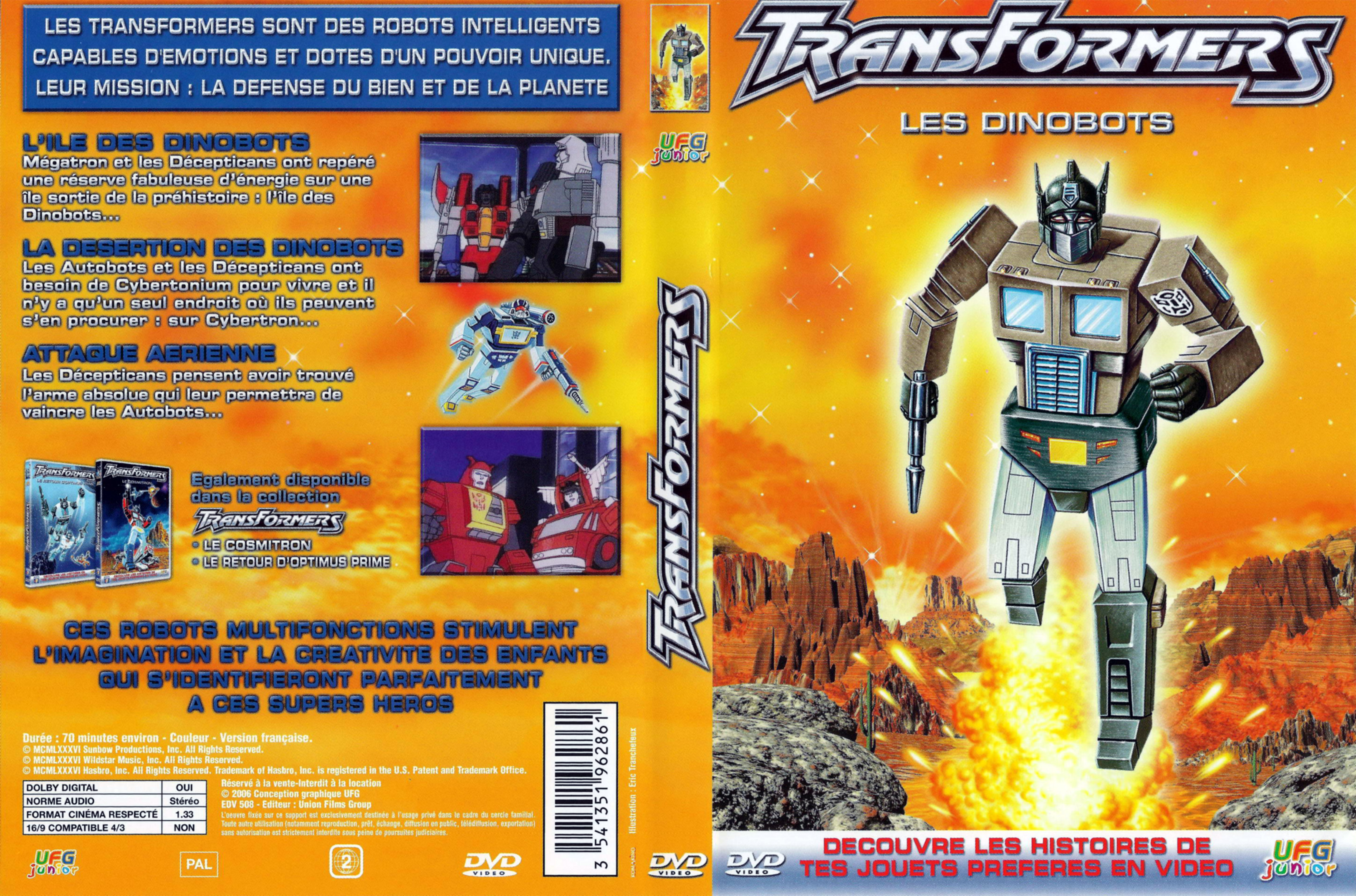 Jaquette DVD Transformers - Les dinobots