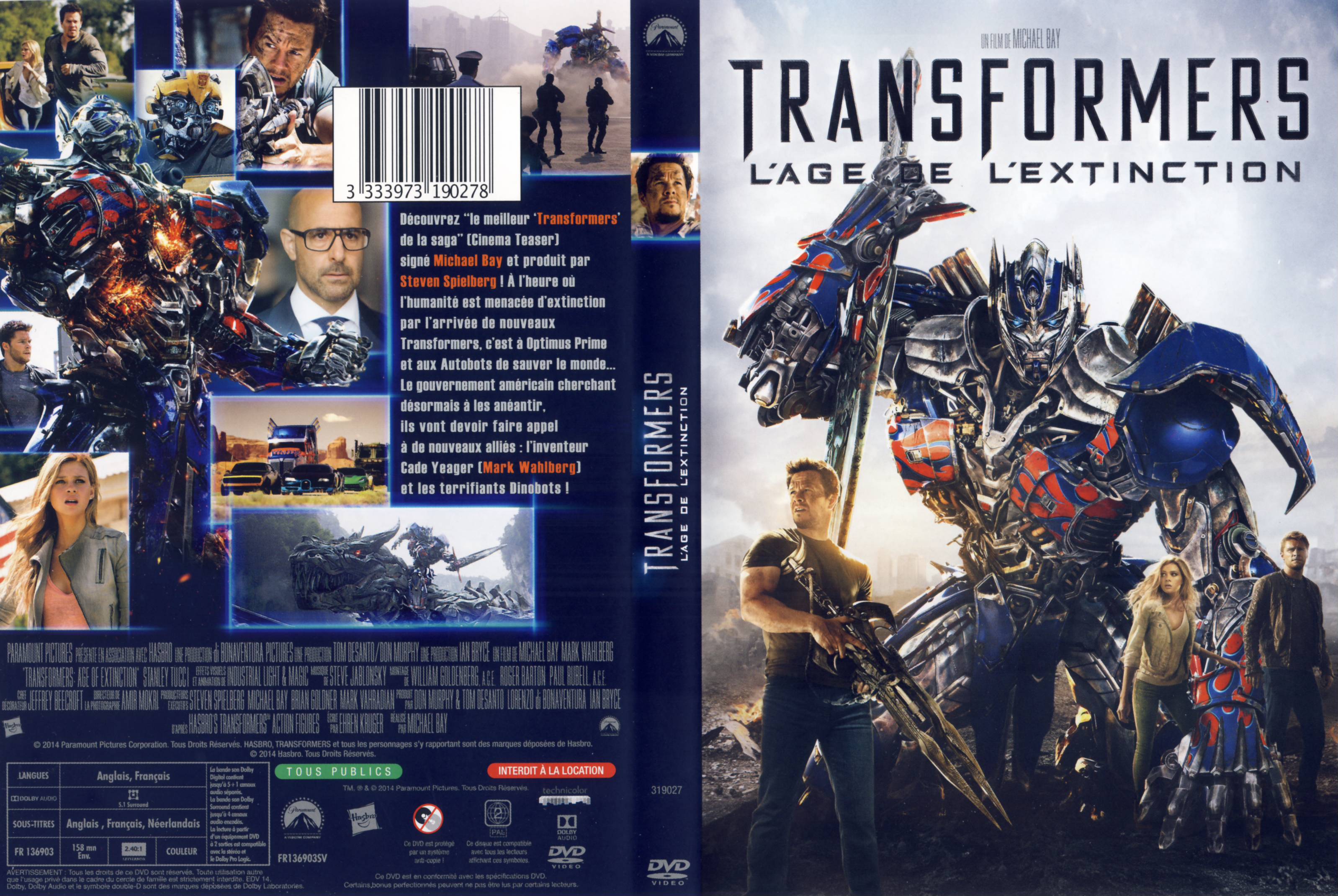 Jaquette DVD Transformers : l