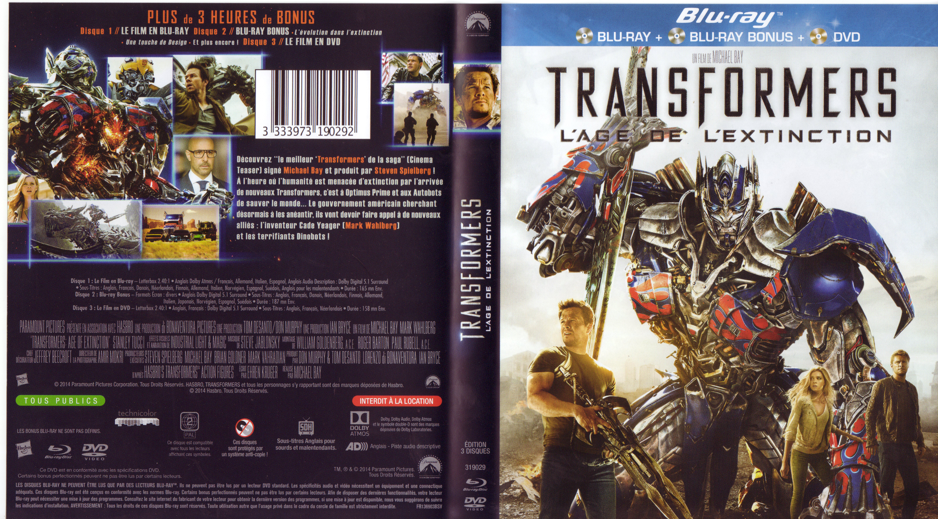 Jaquette DVD Transformers : l