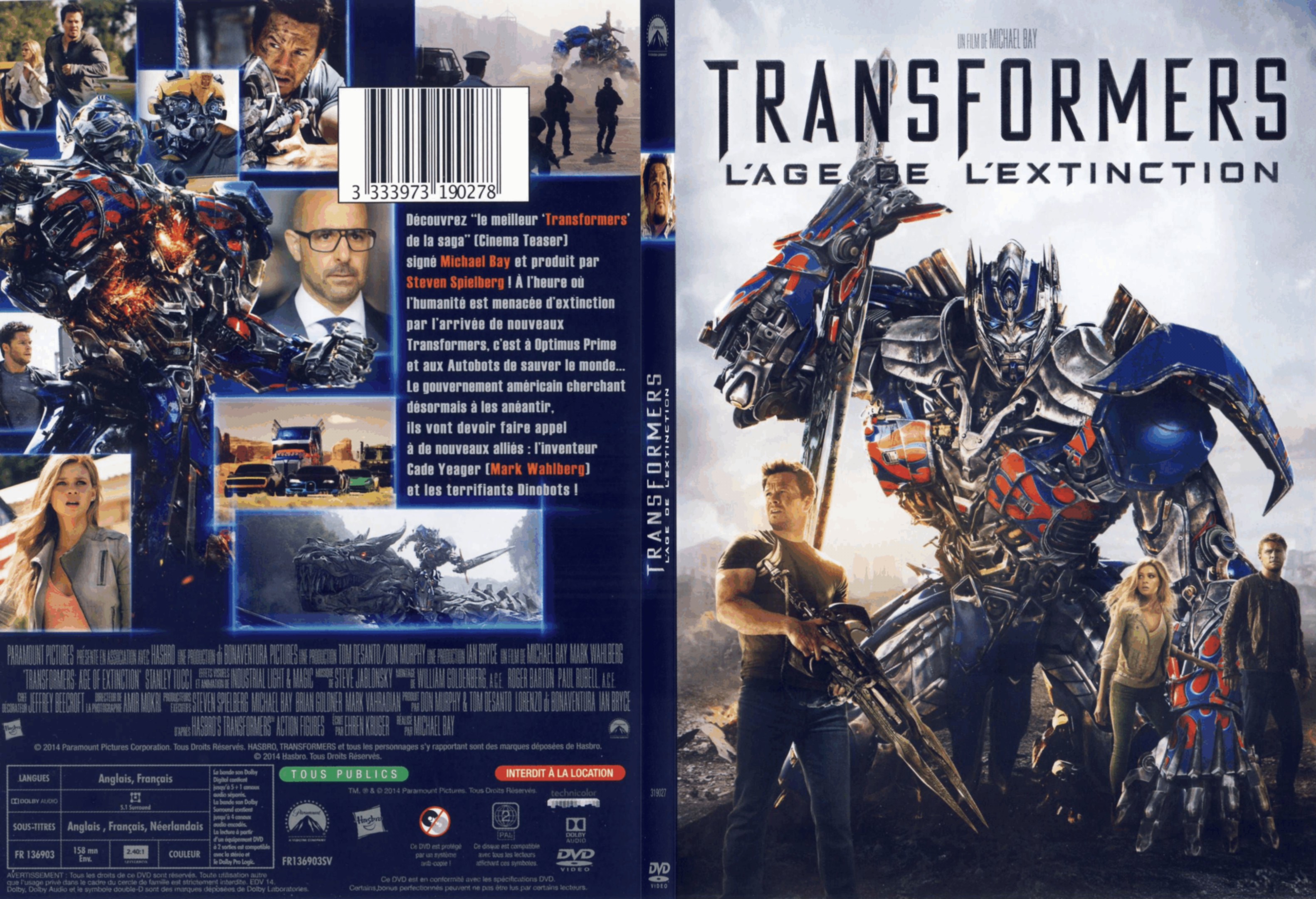 Jaquette DVD Transformers : l