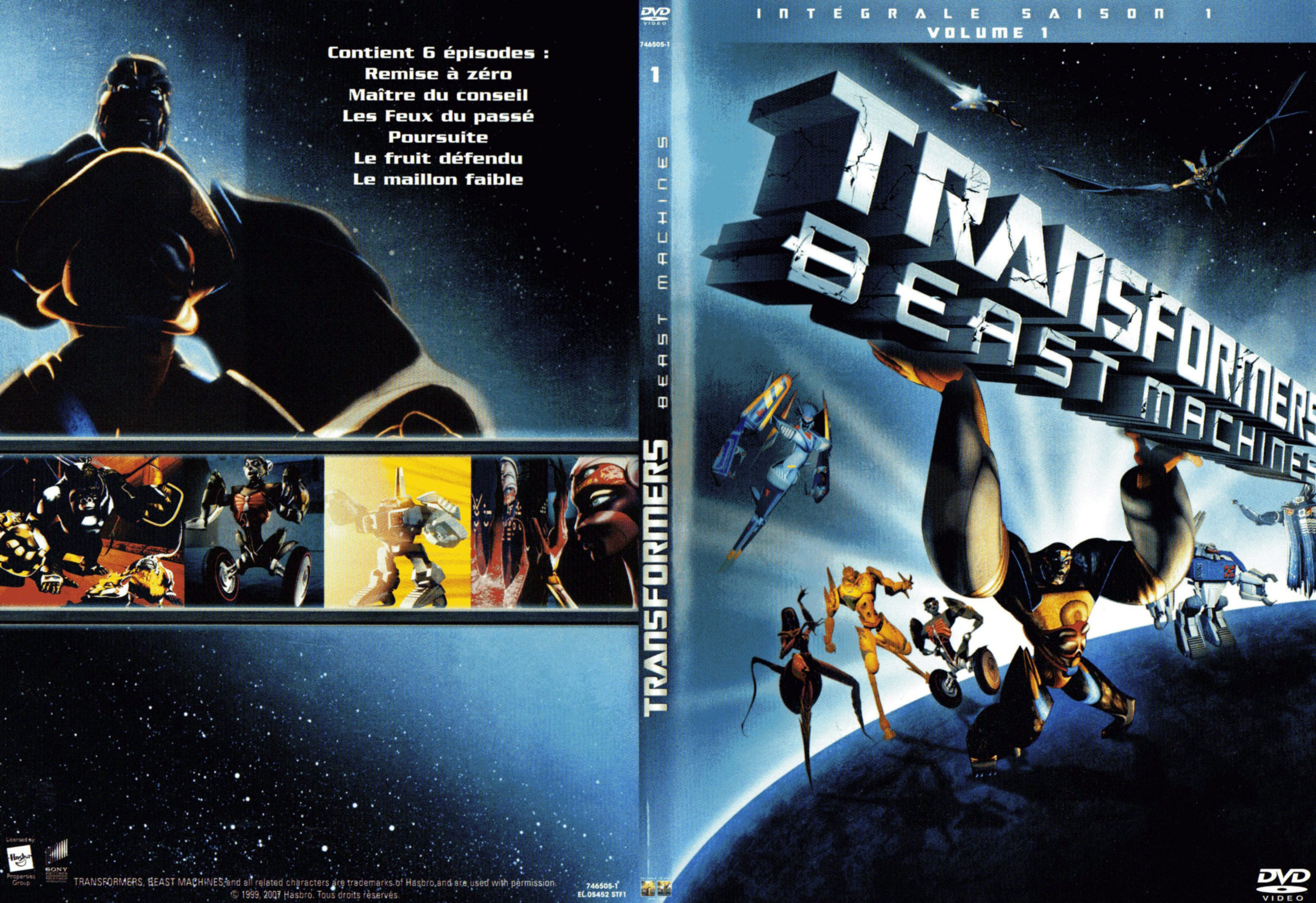 Jaquette DVD Transformers beast machine Saison 1 DVD 1