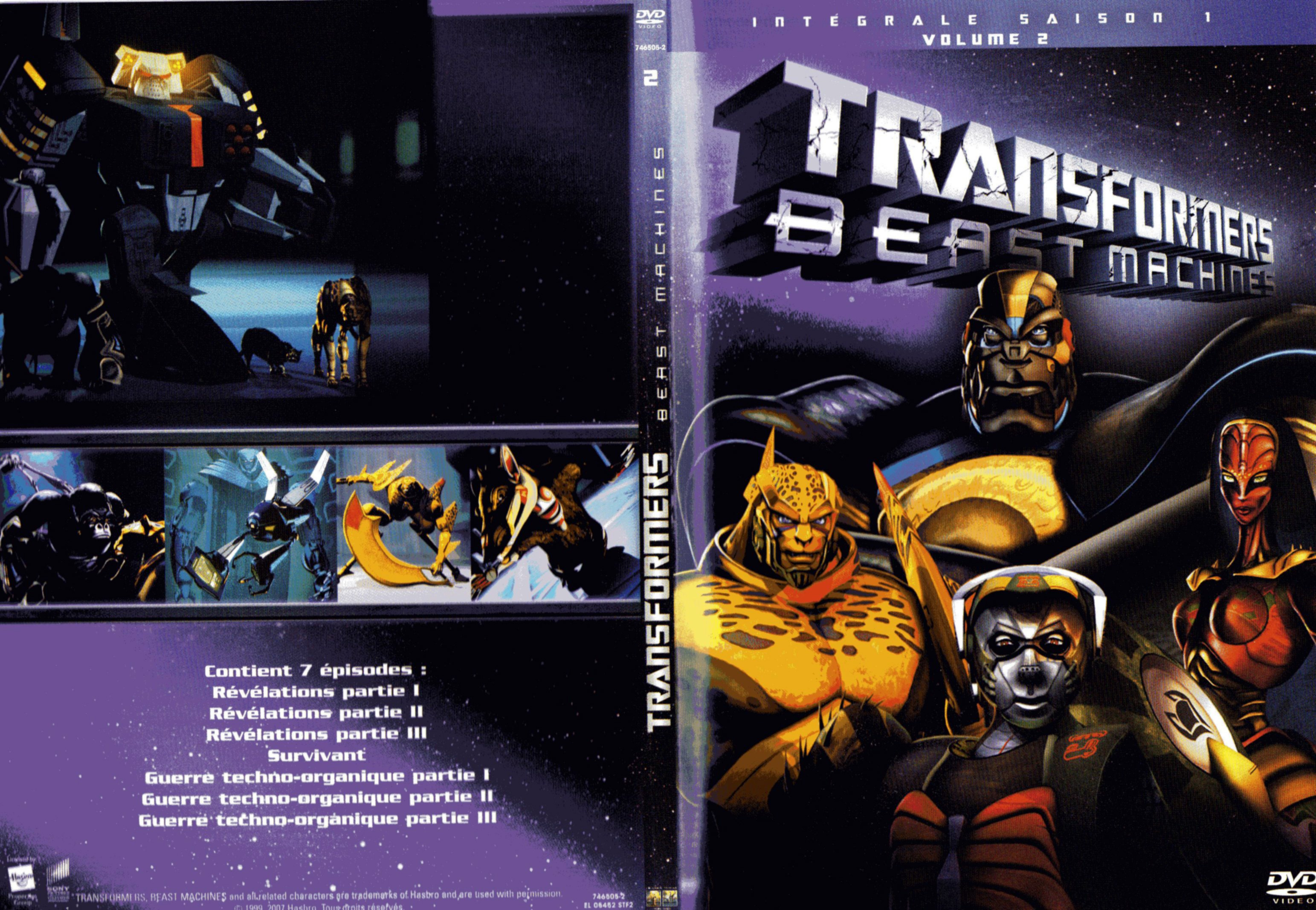 Jaquette DVD Transformers beast machine Saison 1 DVD 2