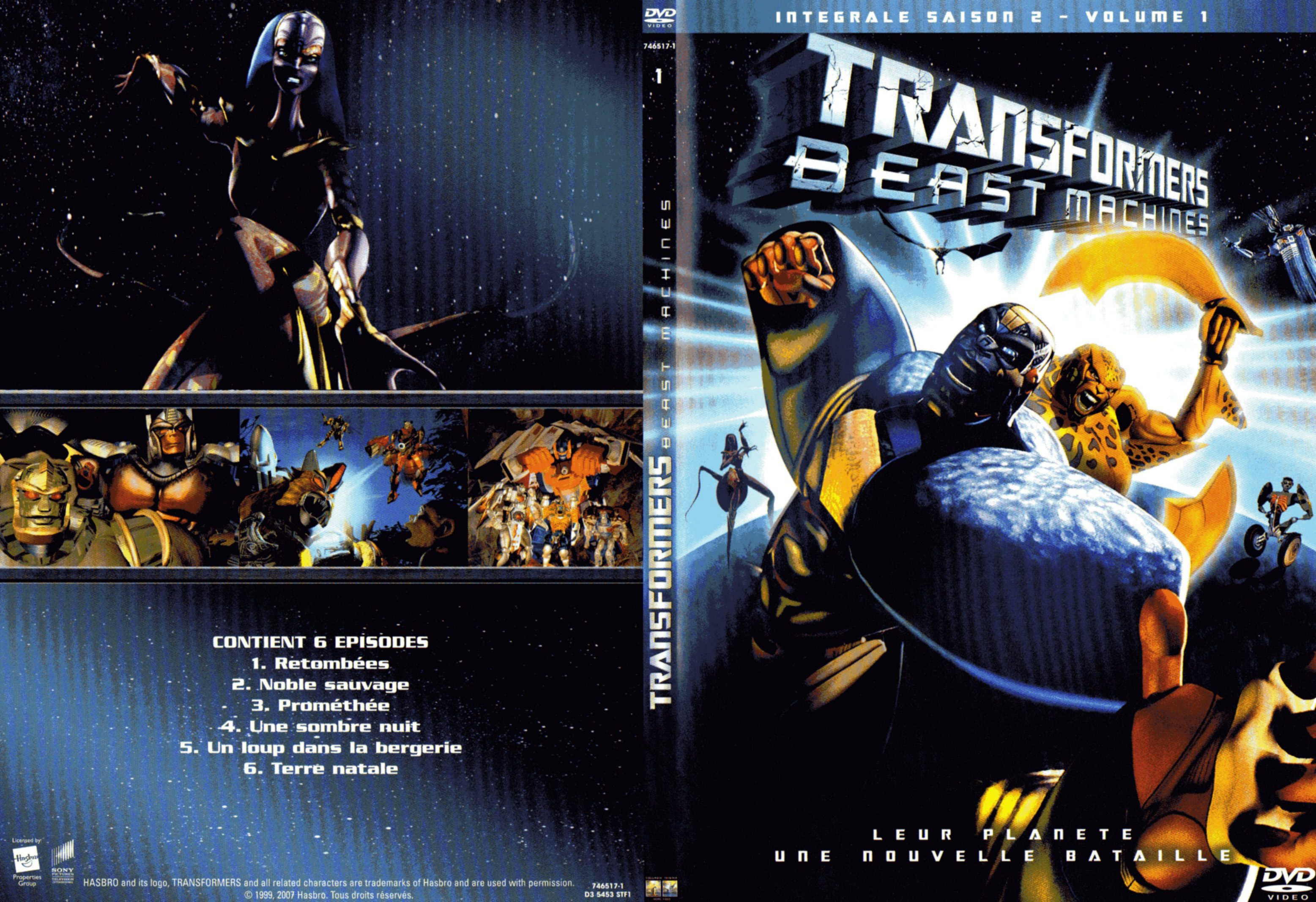 Jaquette DVD Transformers beast machine Saison 2 DVD 1