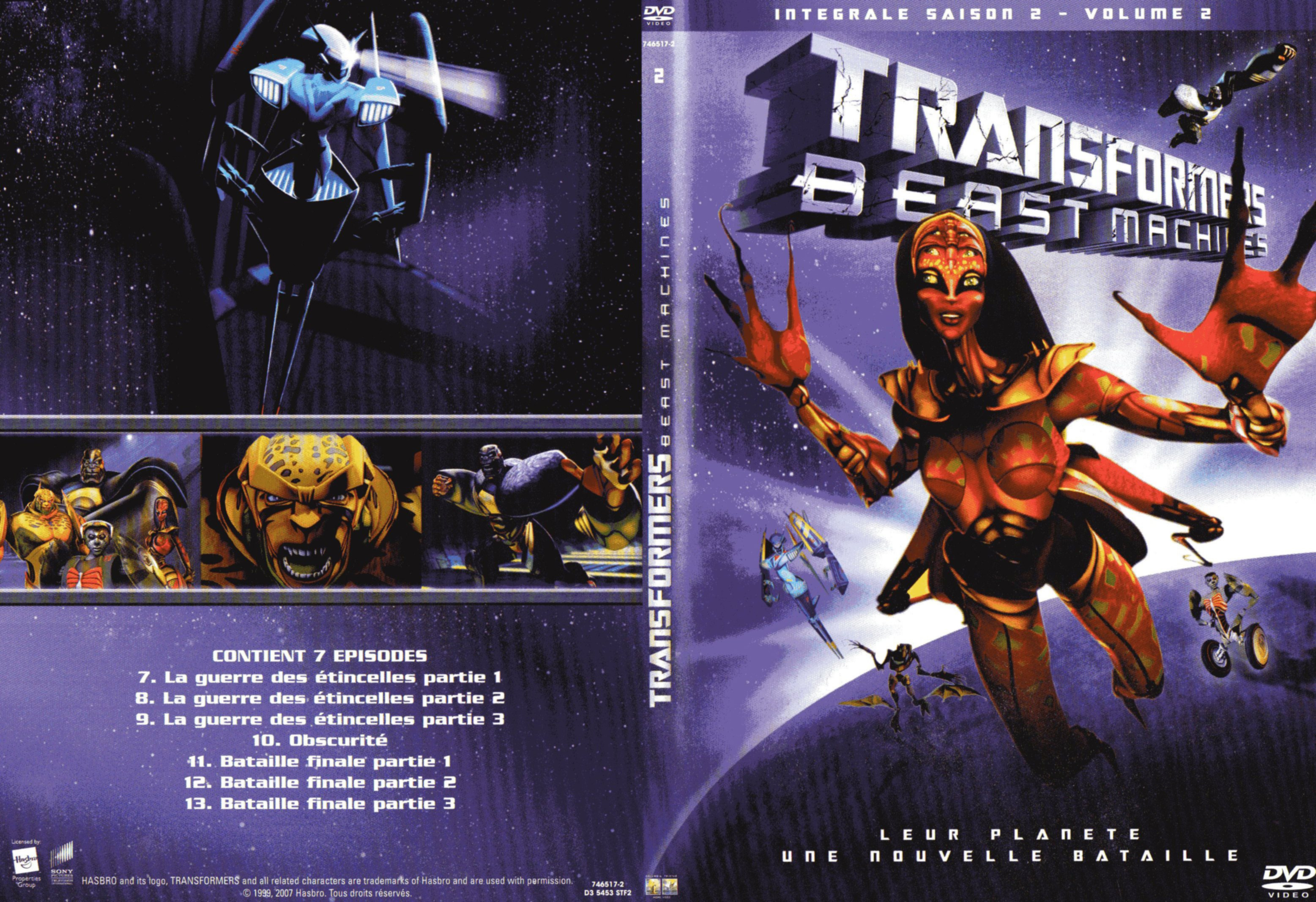 Jaquette DVD Transformers beast machine Saison 2 DVD 2