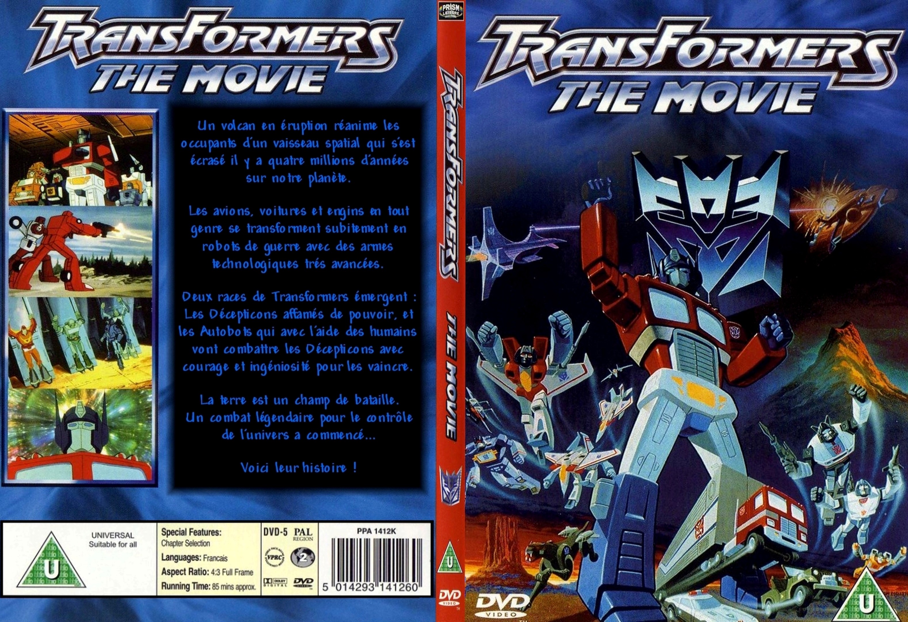 Jaquette DVD Transformers the movie (DA) custom - SLIM