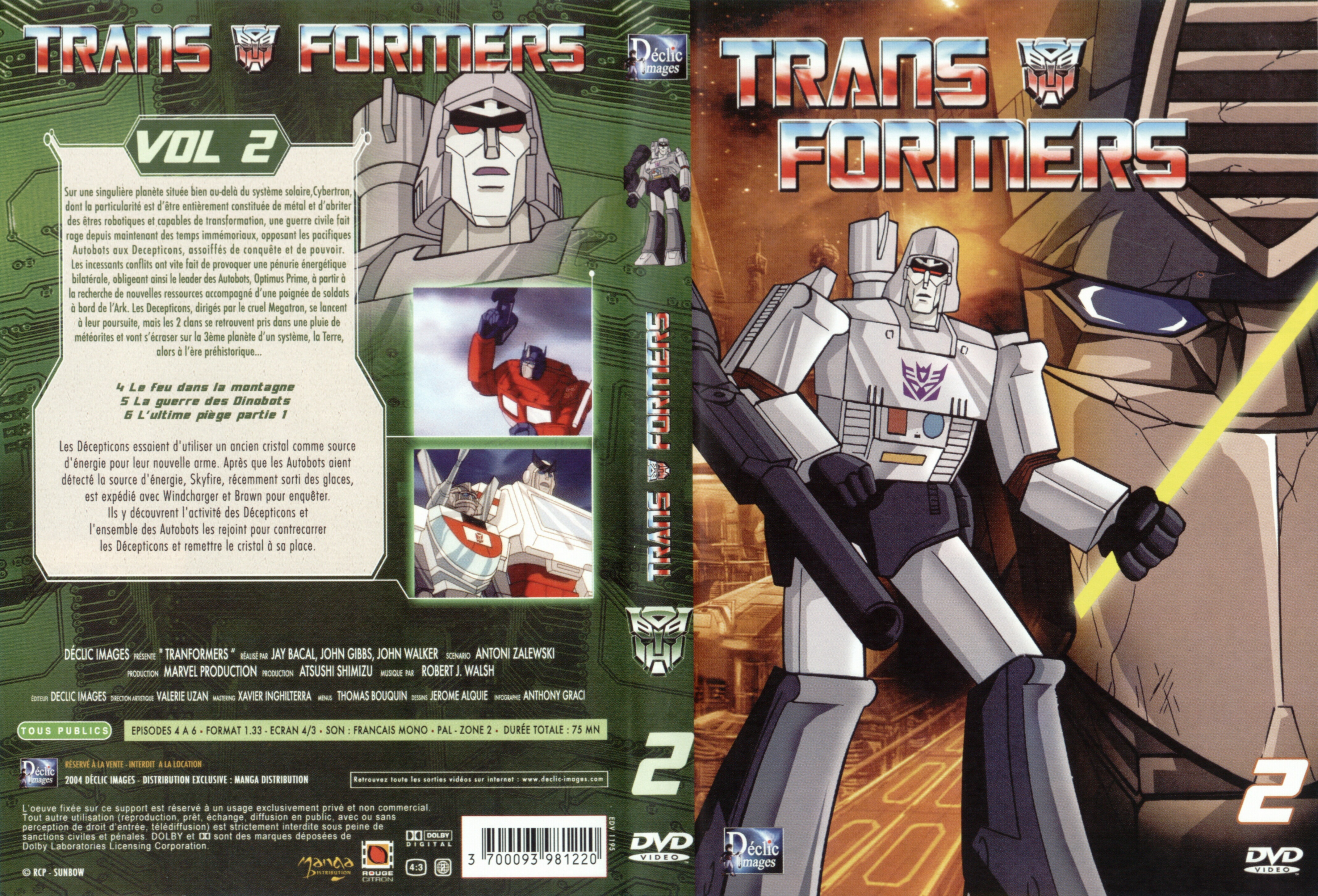 Jaquette DVD Transformers vol 02