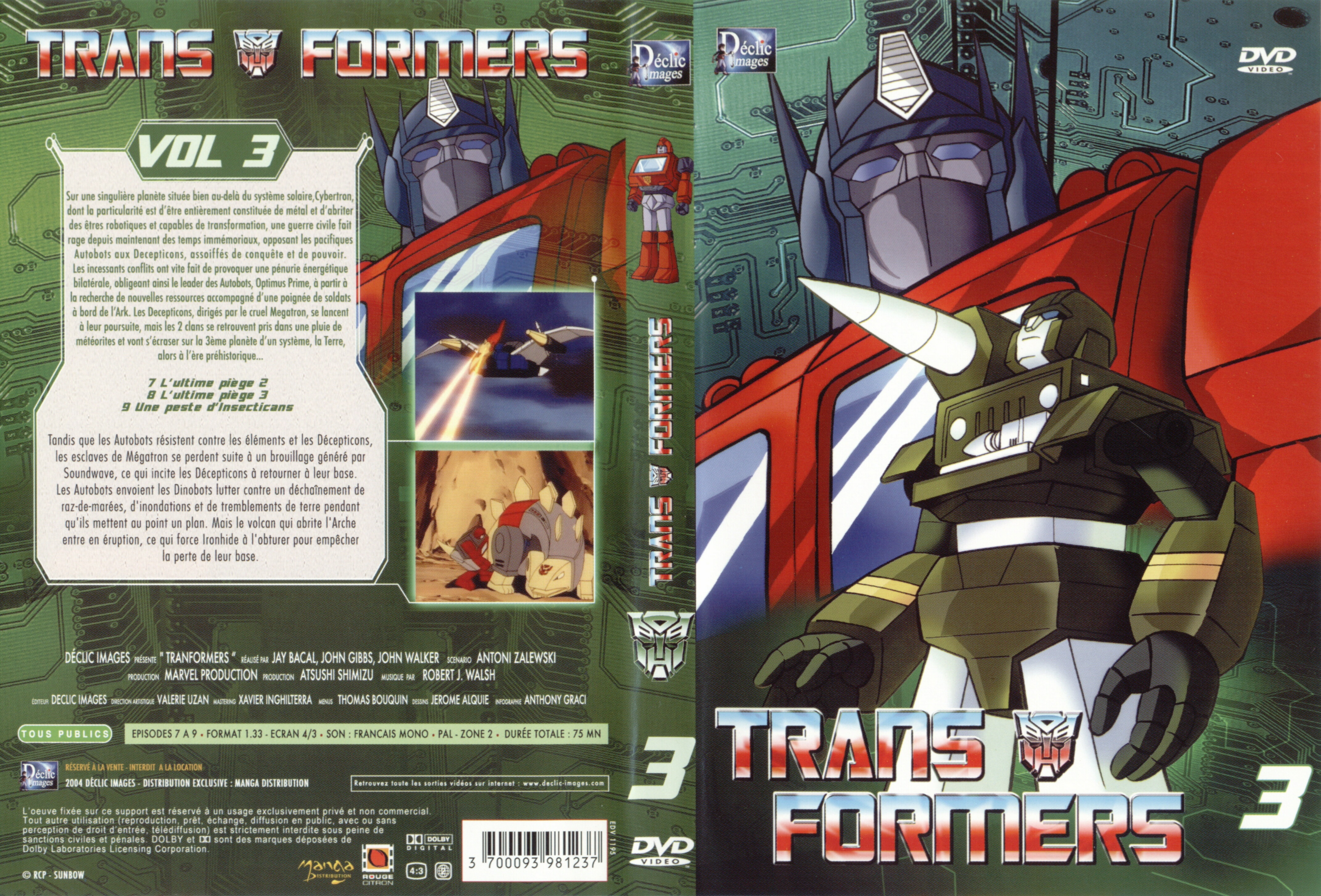 Jaquette DVD Transformers vol 03