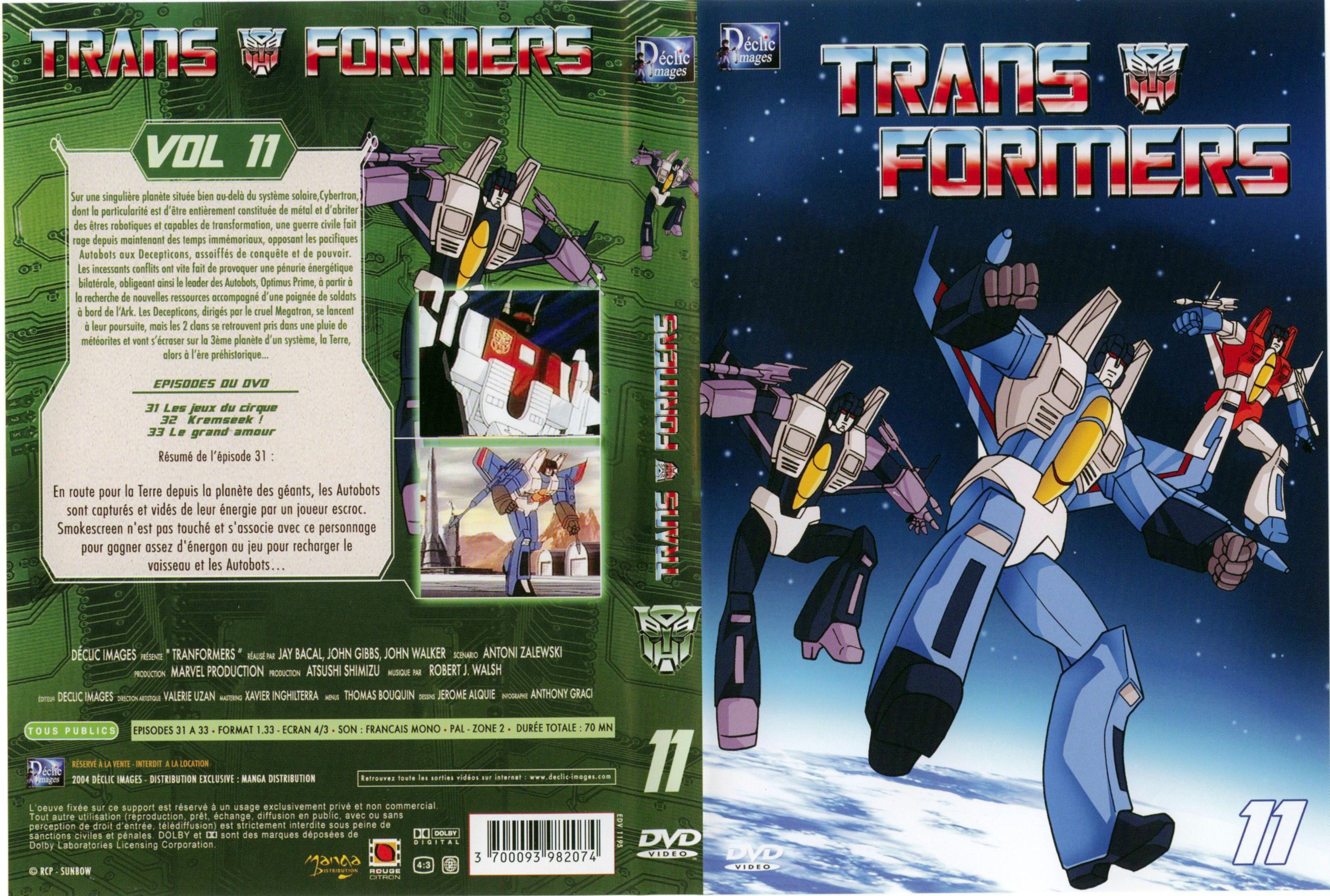 Jaquette DVD Transformers vol 11