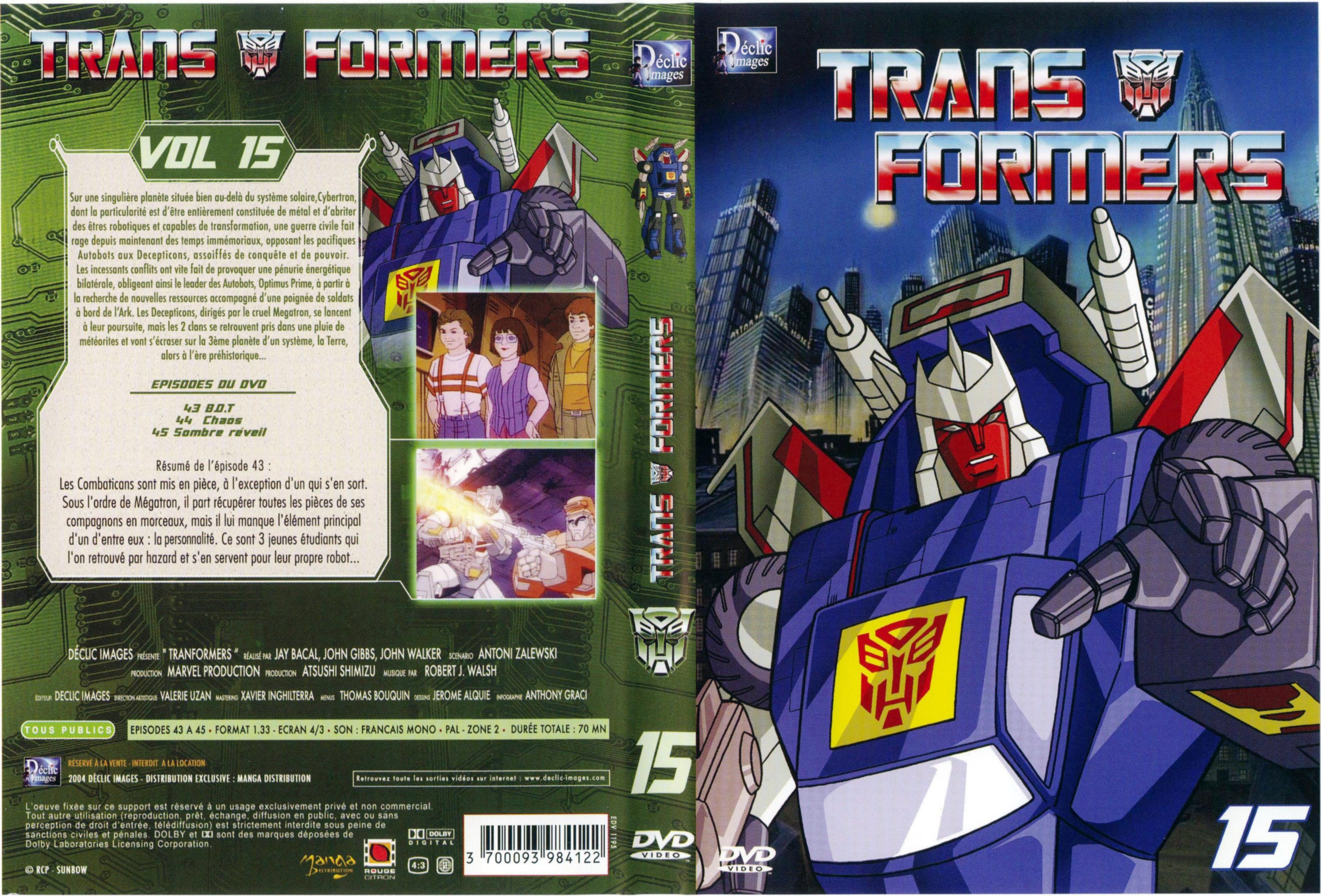 Jaquette DVD Transformers vol 15
