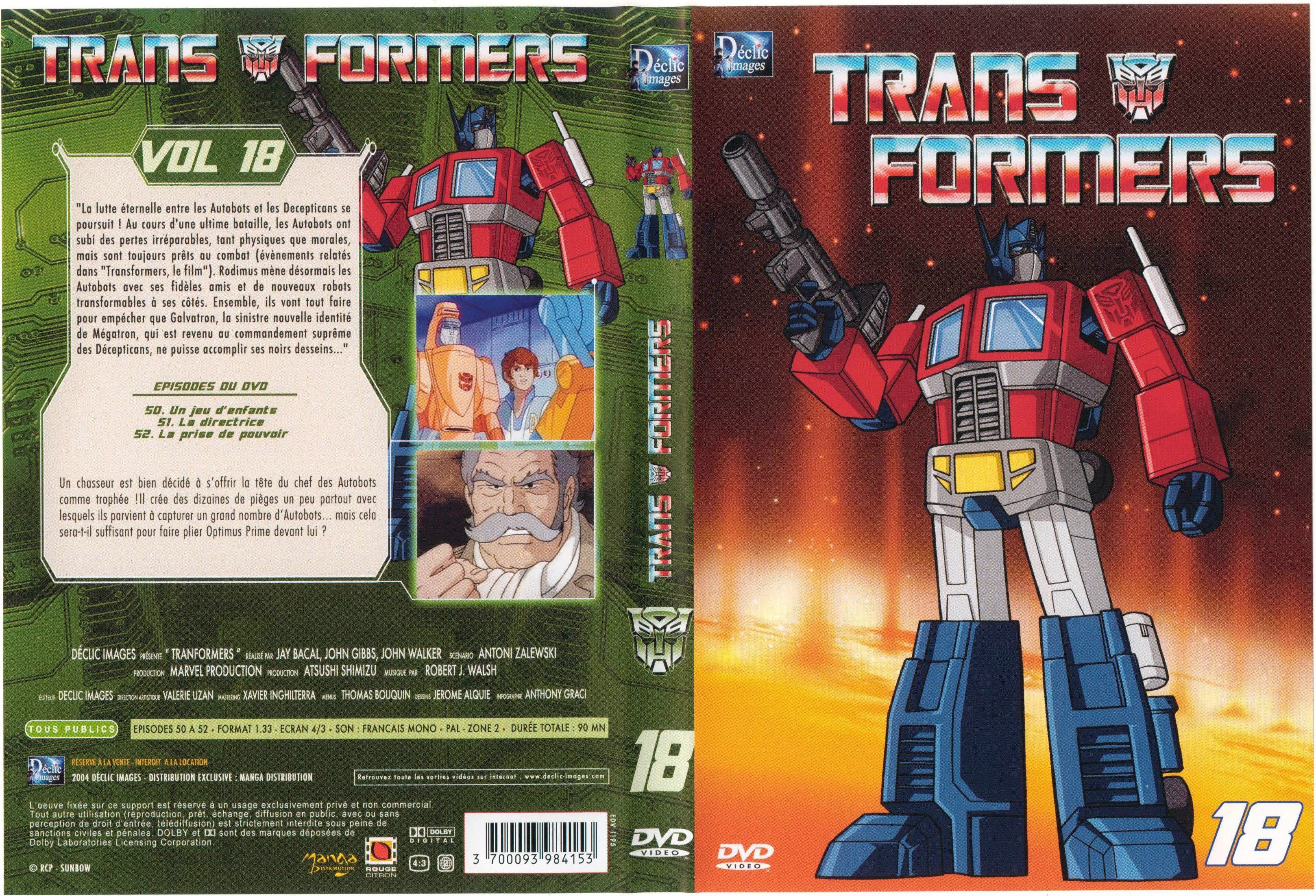 Jaquette DVD Transformers vol 18