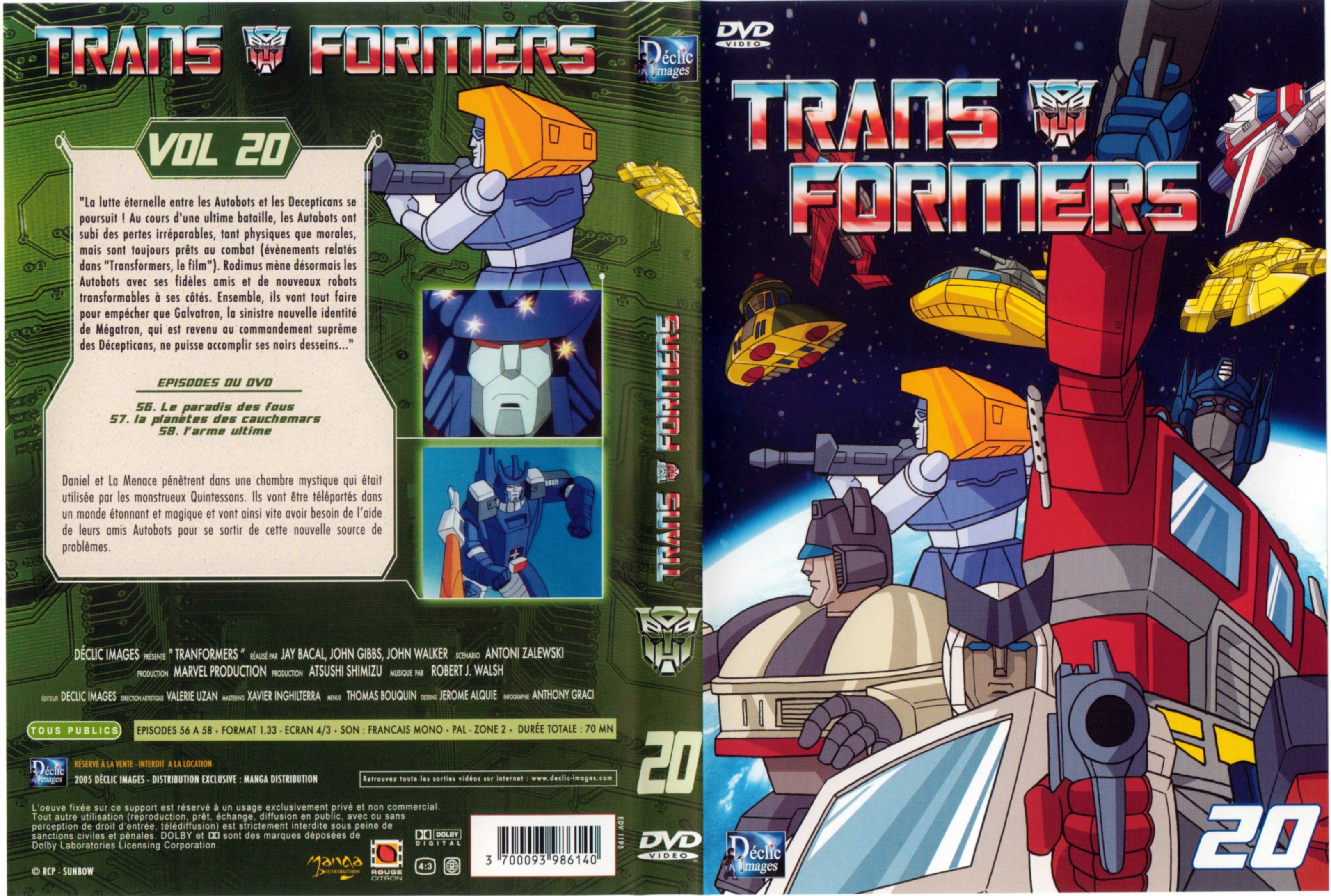 Jaquette DVD Transformers vol 20