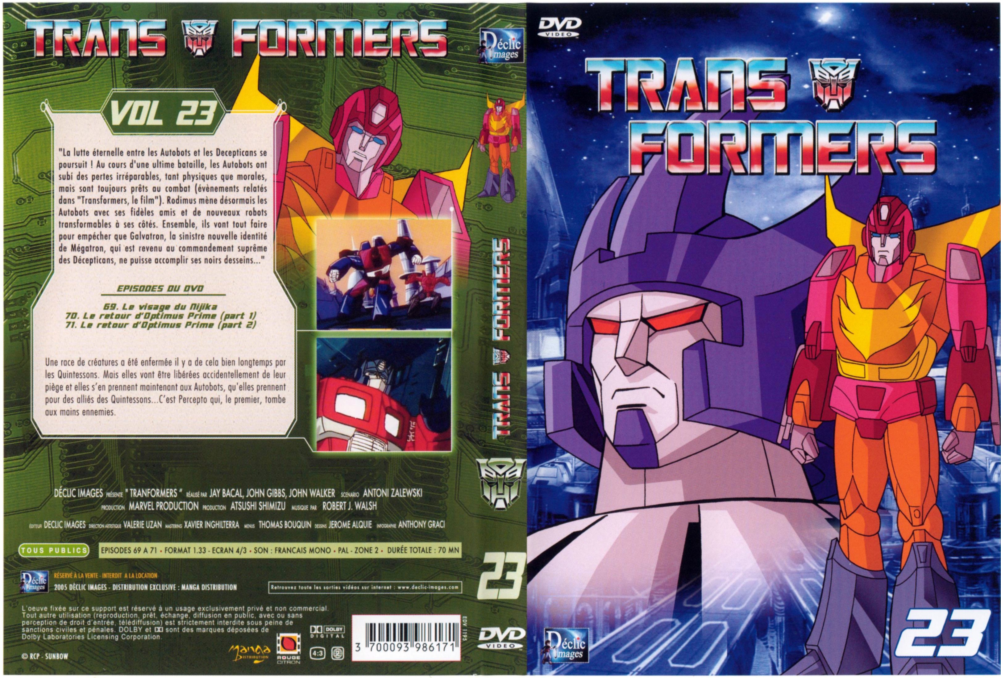 Jaquette DVD Transformers vol 23
