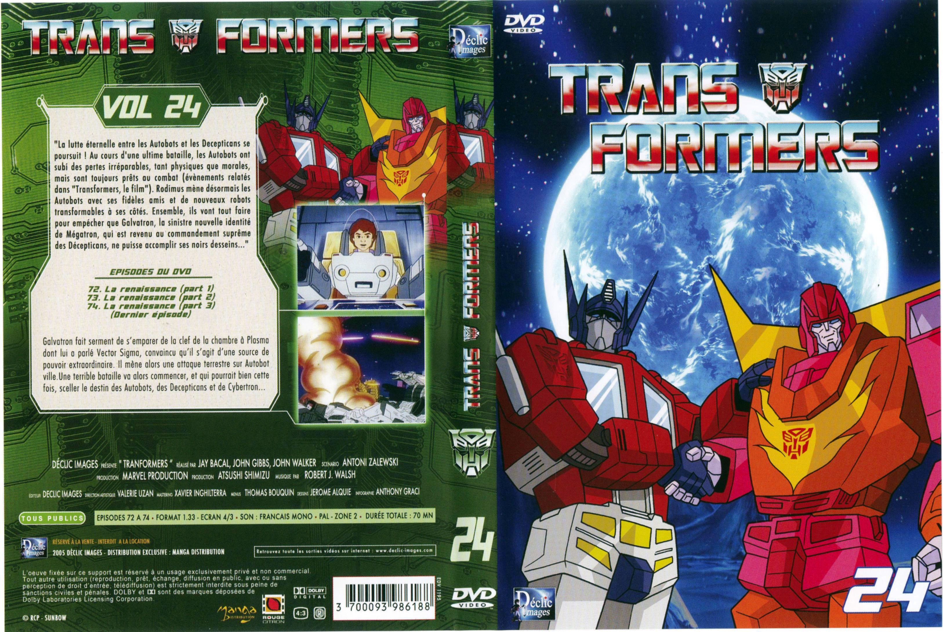 Jaquette DVD Transformers vol 24