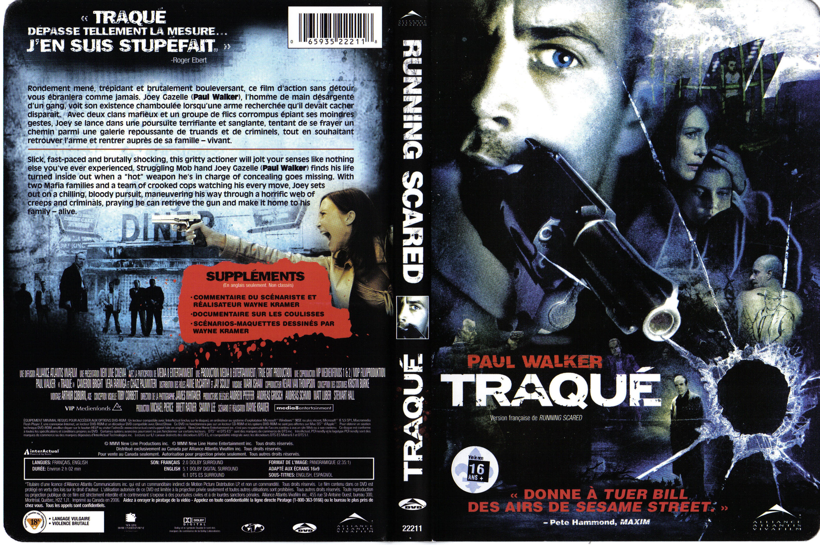 Jaquette DVD Traqu (Paul Walker)