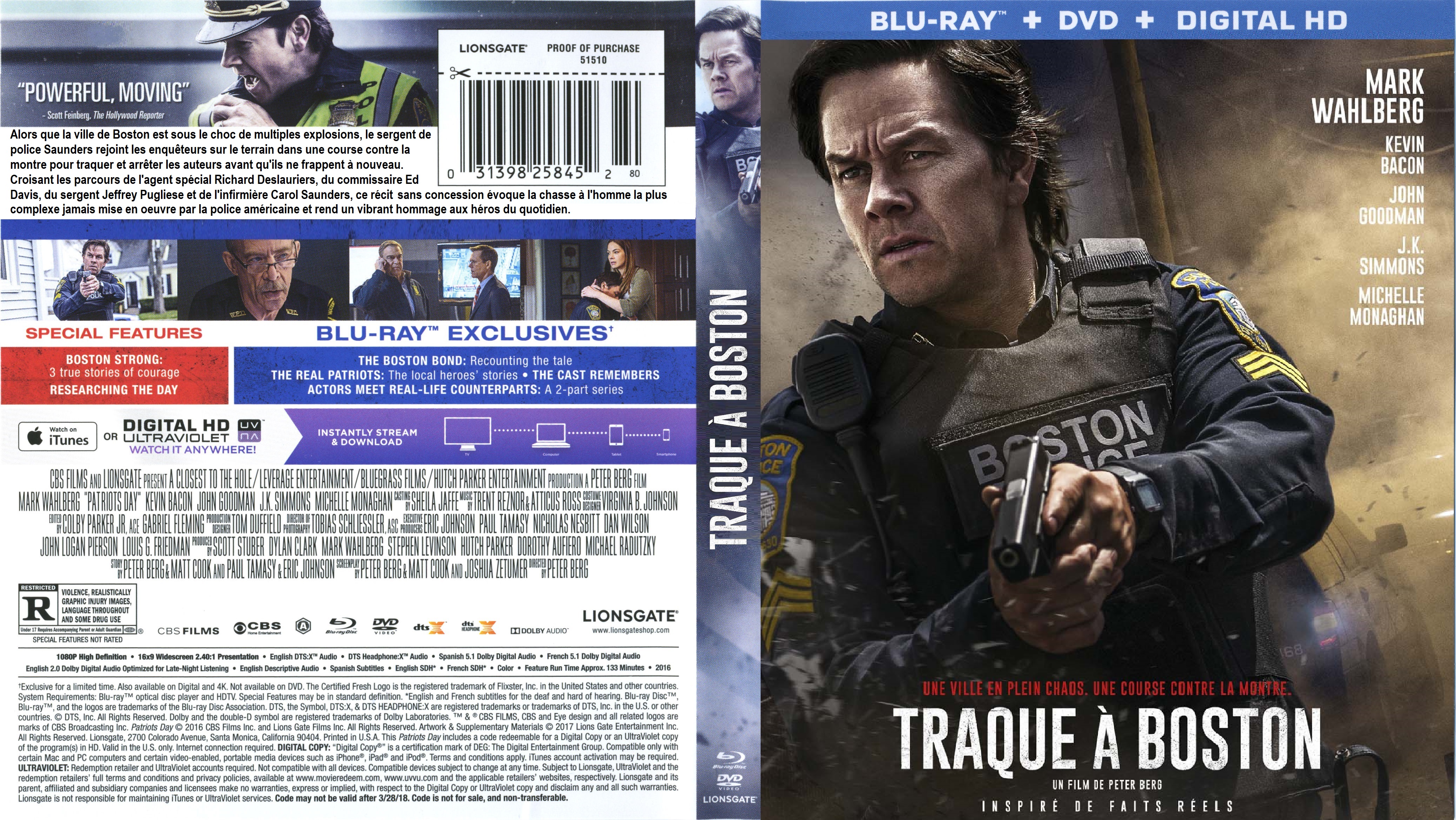 Jaquette DVD Traque  Boston custom (BLU-RAY)