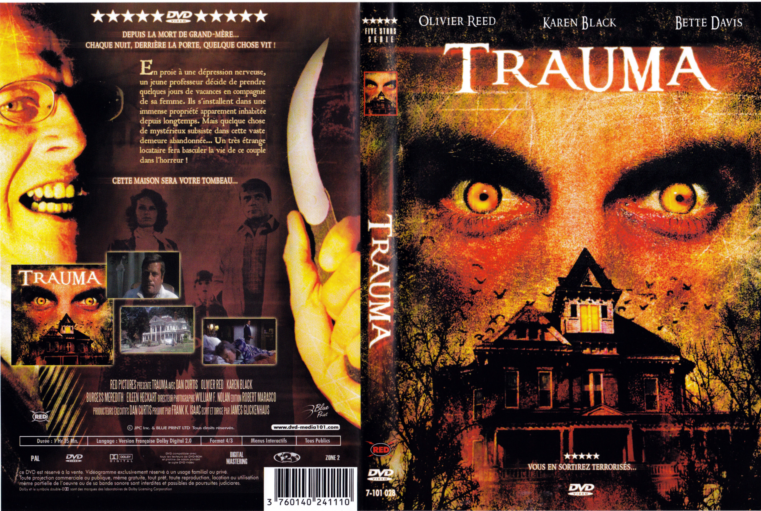 Jaquette DVD Trauma (1976)