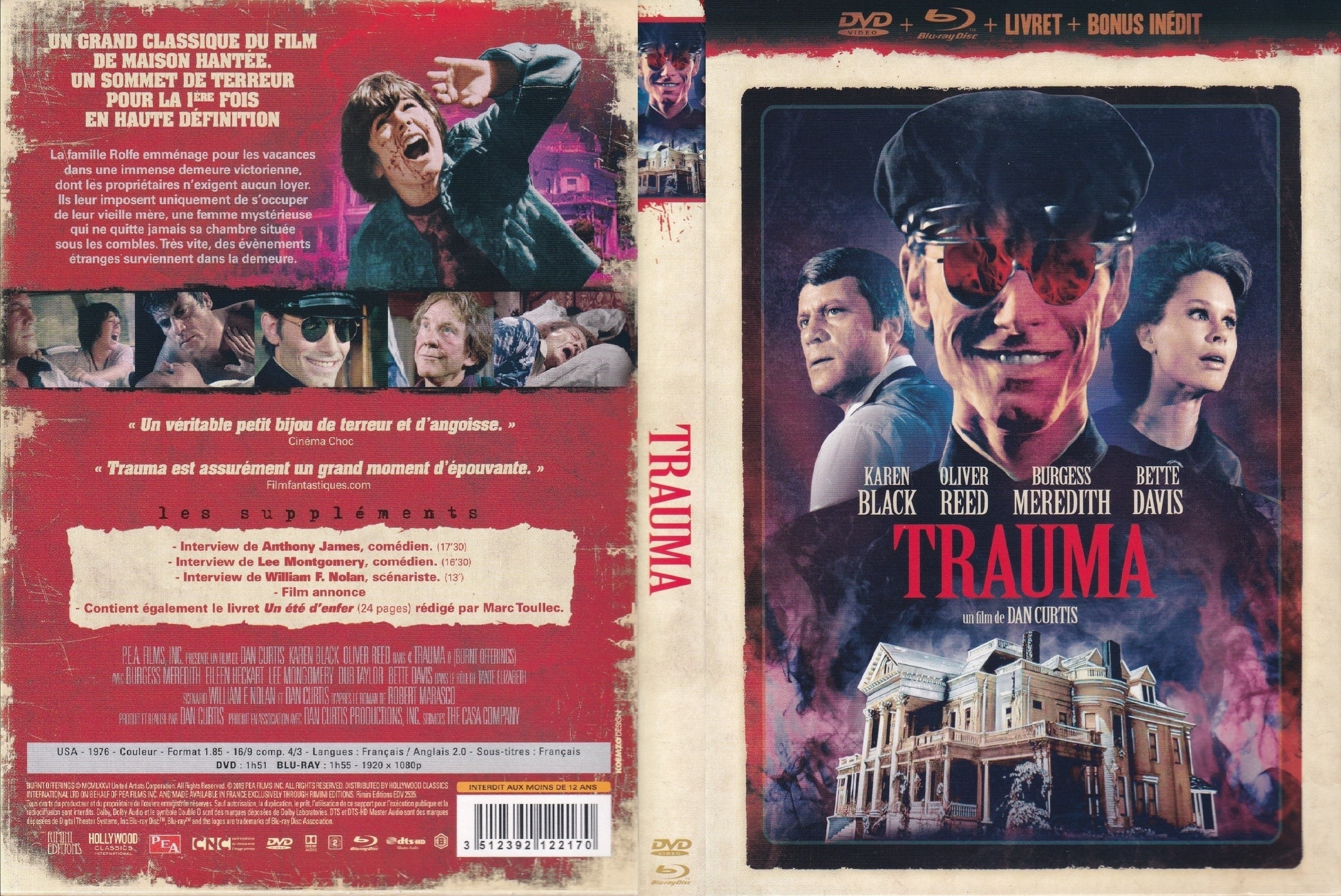 Jaquette DVD Trauma (1976) v2