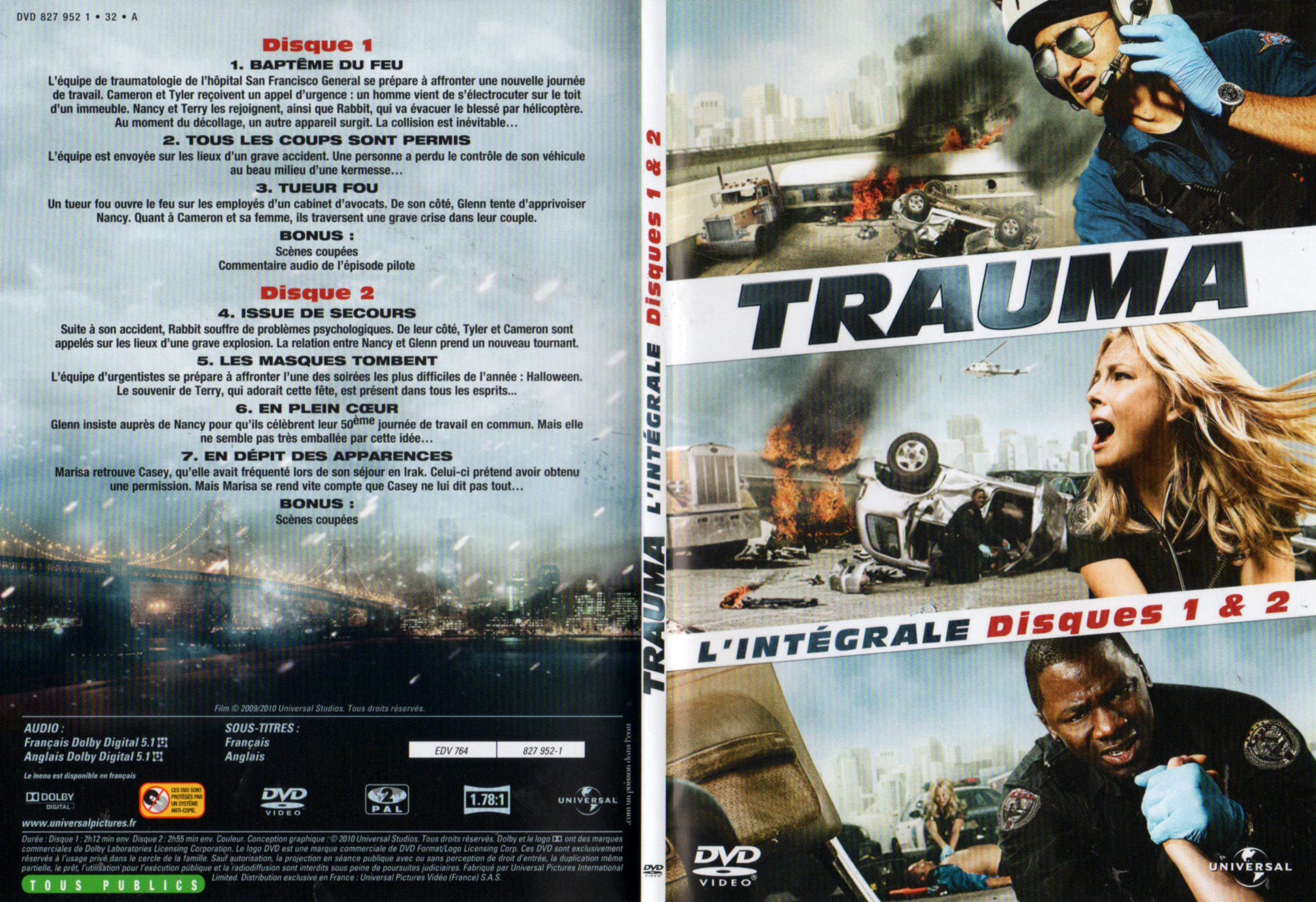 Jaquette DVD Trauma (Intgrale) DISC 1
