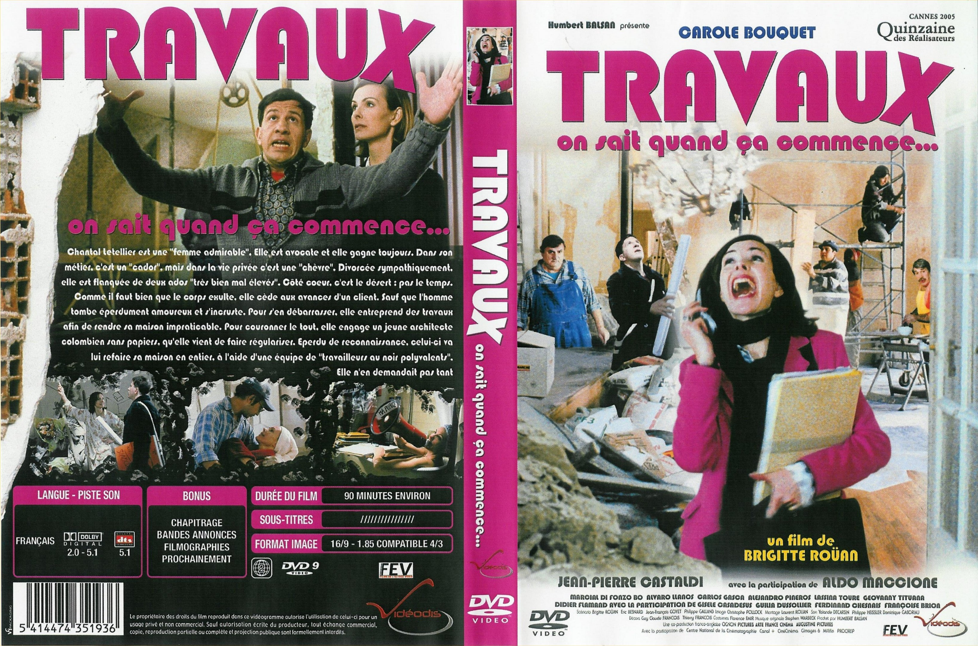 Jaquette DVD Travaux