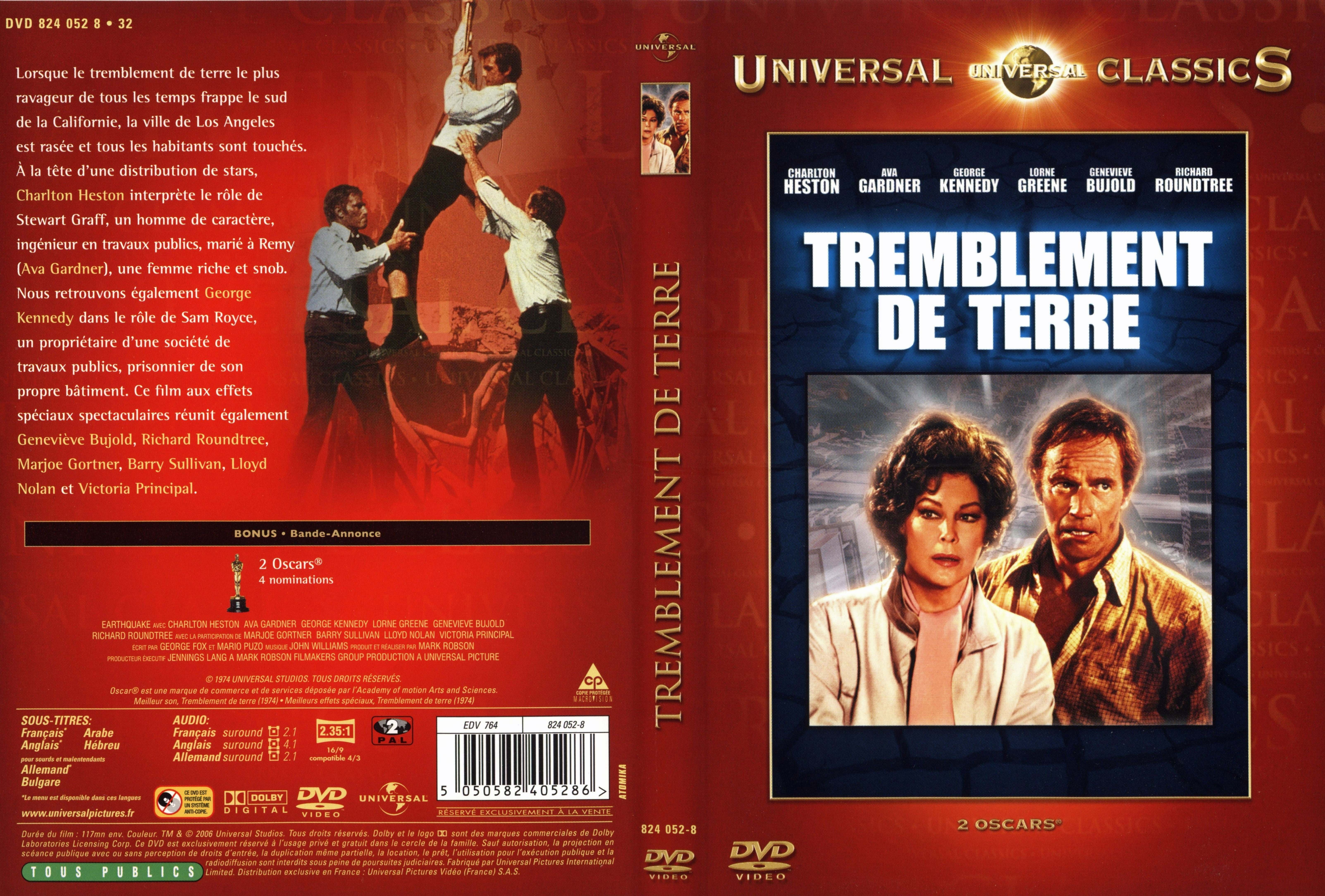 Jaquette DVD Tremblement de terre (1974)