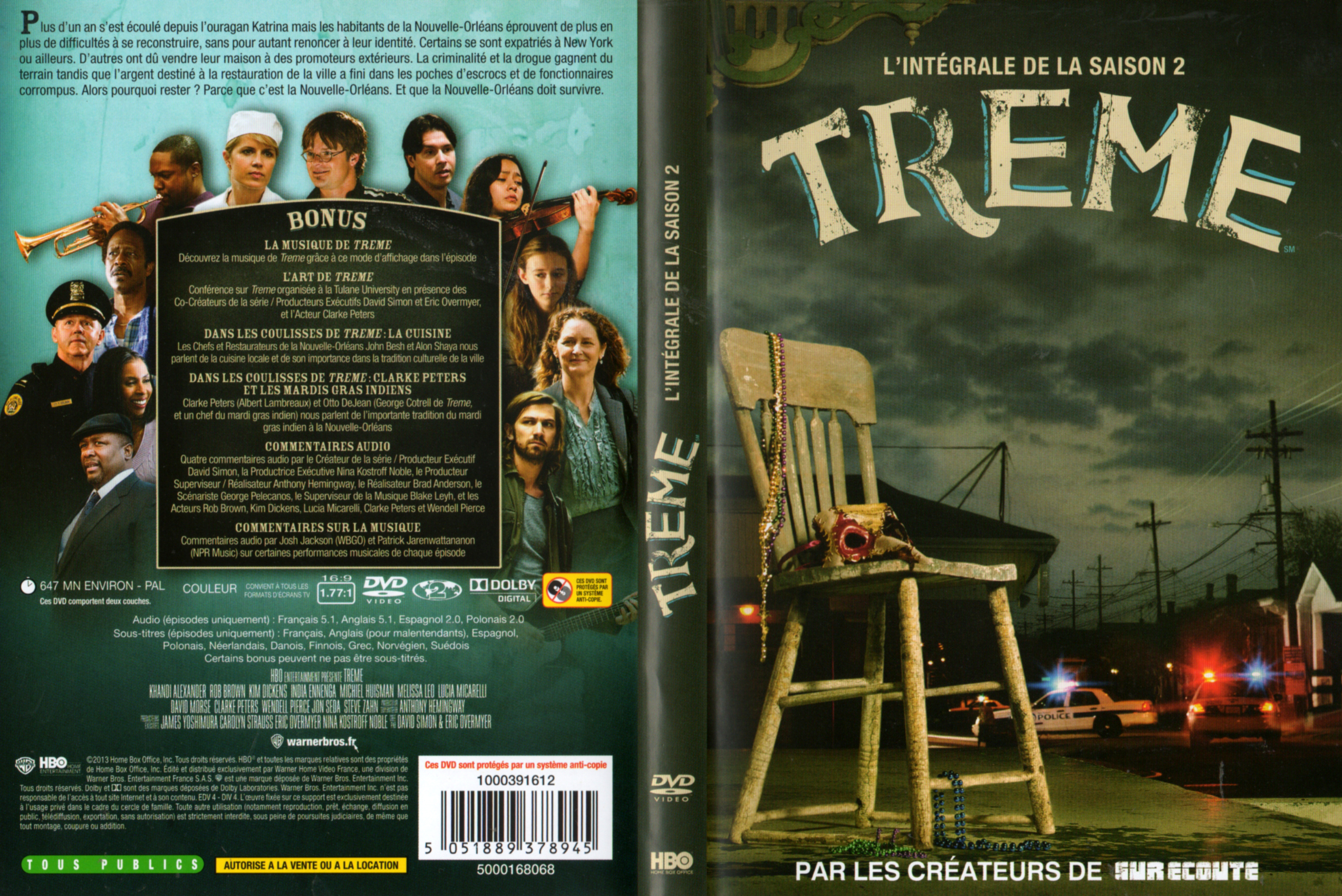 Jaquette DVD Treme Saison 2