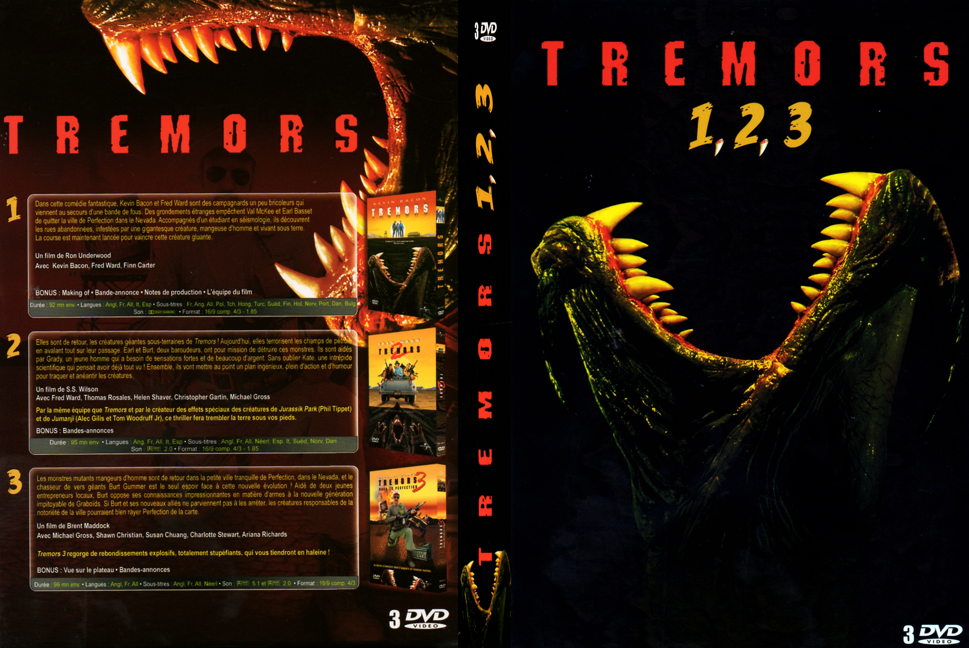 Jaquette DVD Tremors 1 2 3 COFFRET