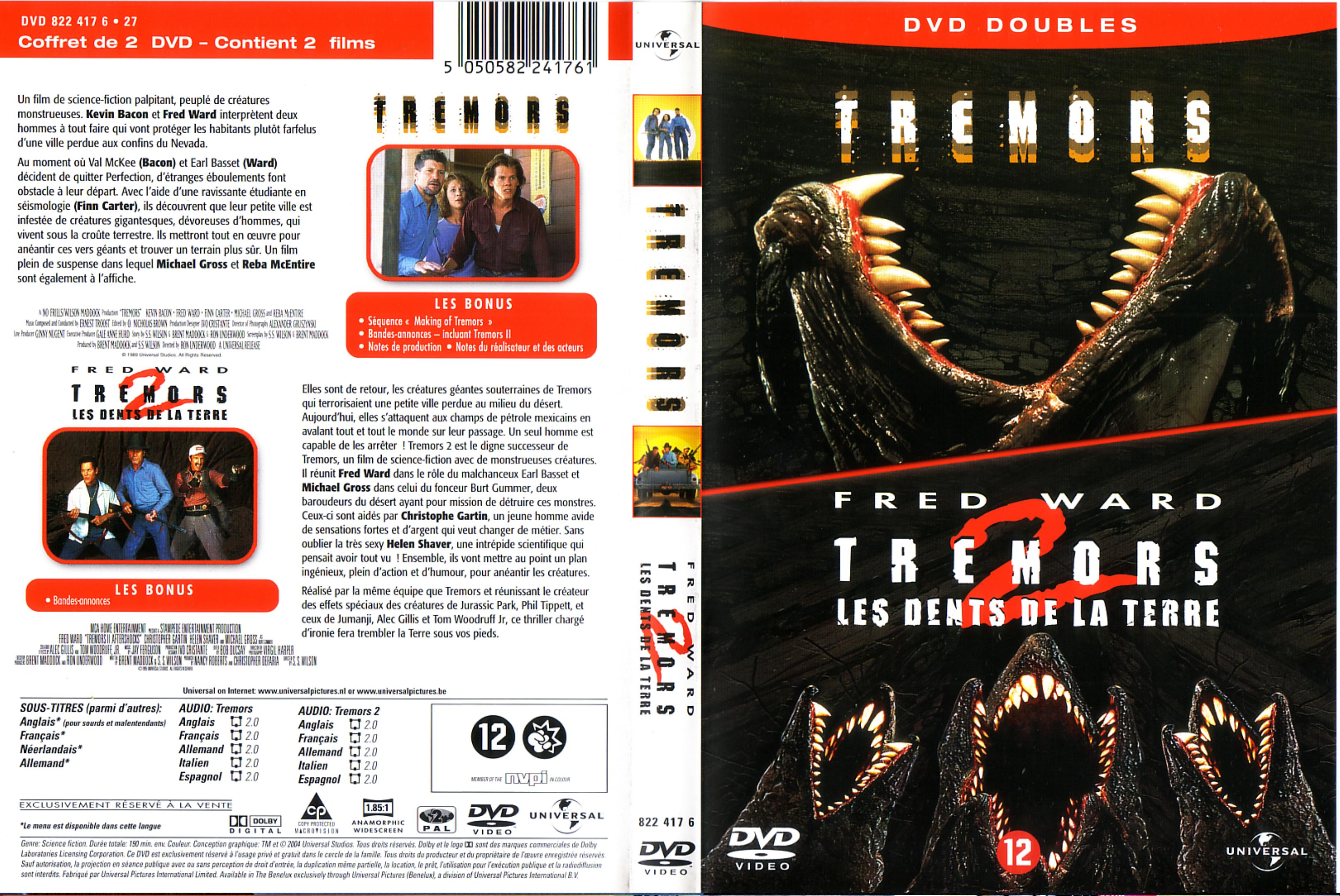 Jaquette DVD Tremors 1 et 2