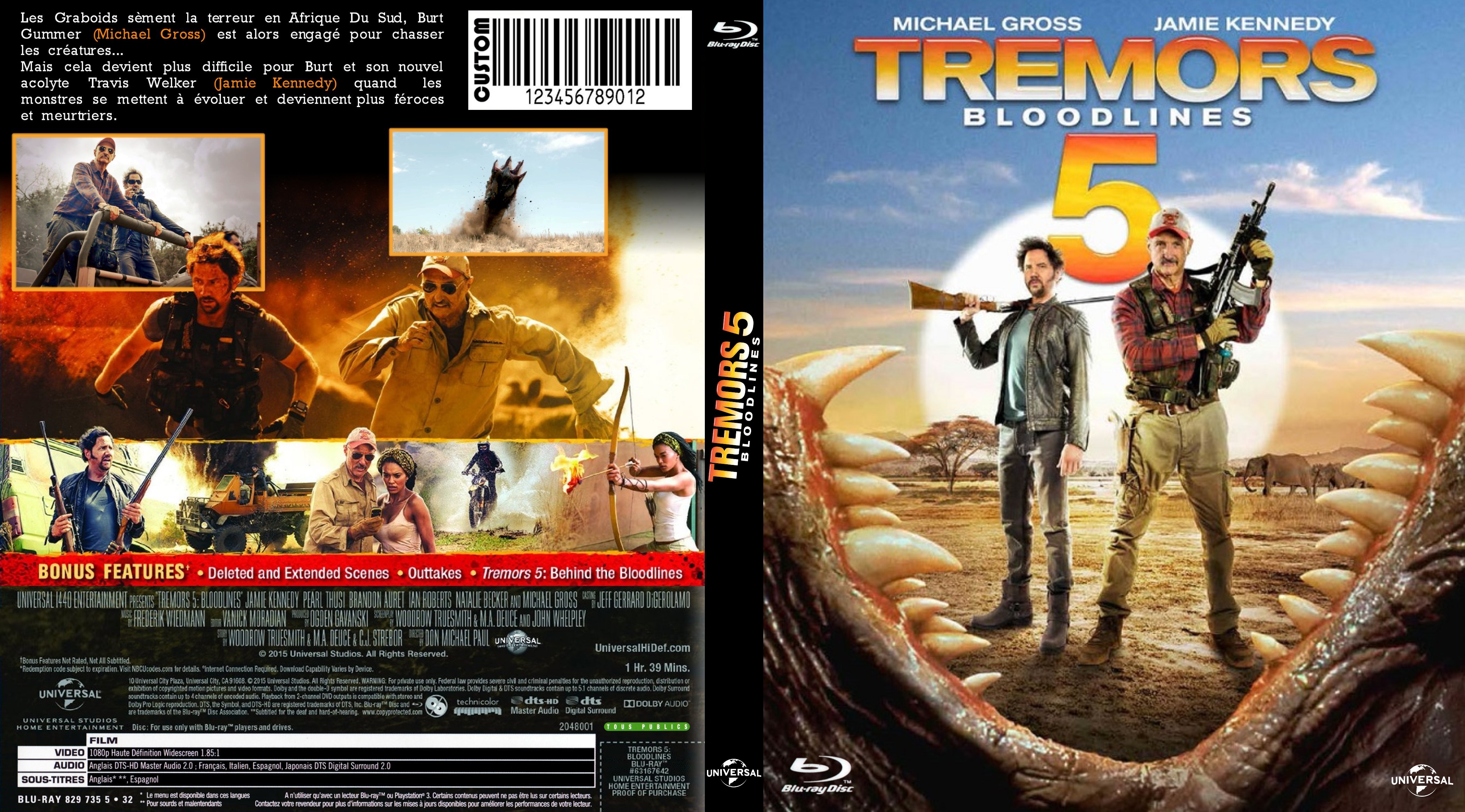 Jaquette DVD Tremors 5 custom (BLU-RAY) v2