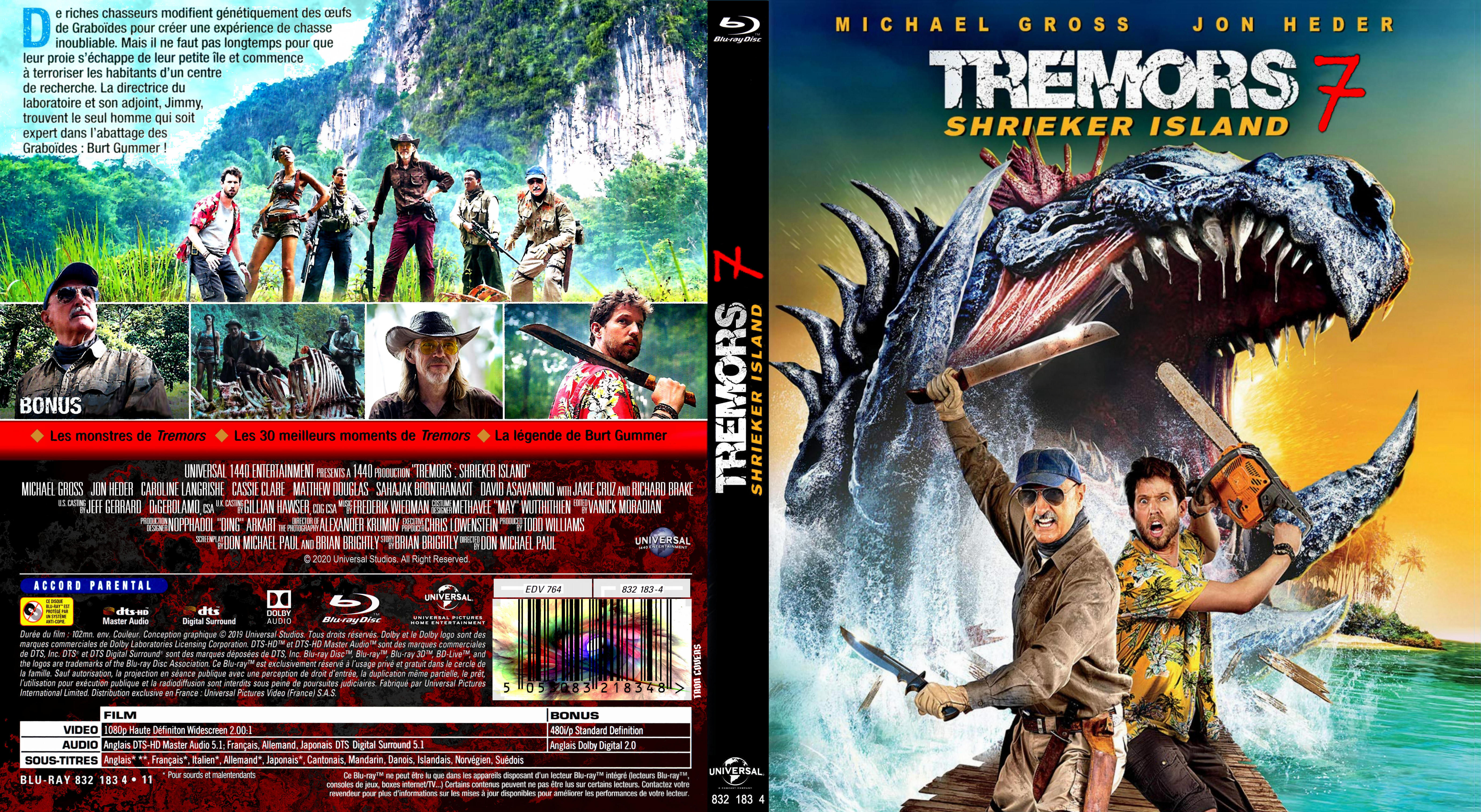 Jaquette DVD Tremors 7 shrieker island custom (BLU-RAY)