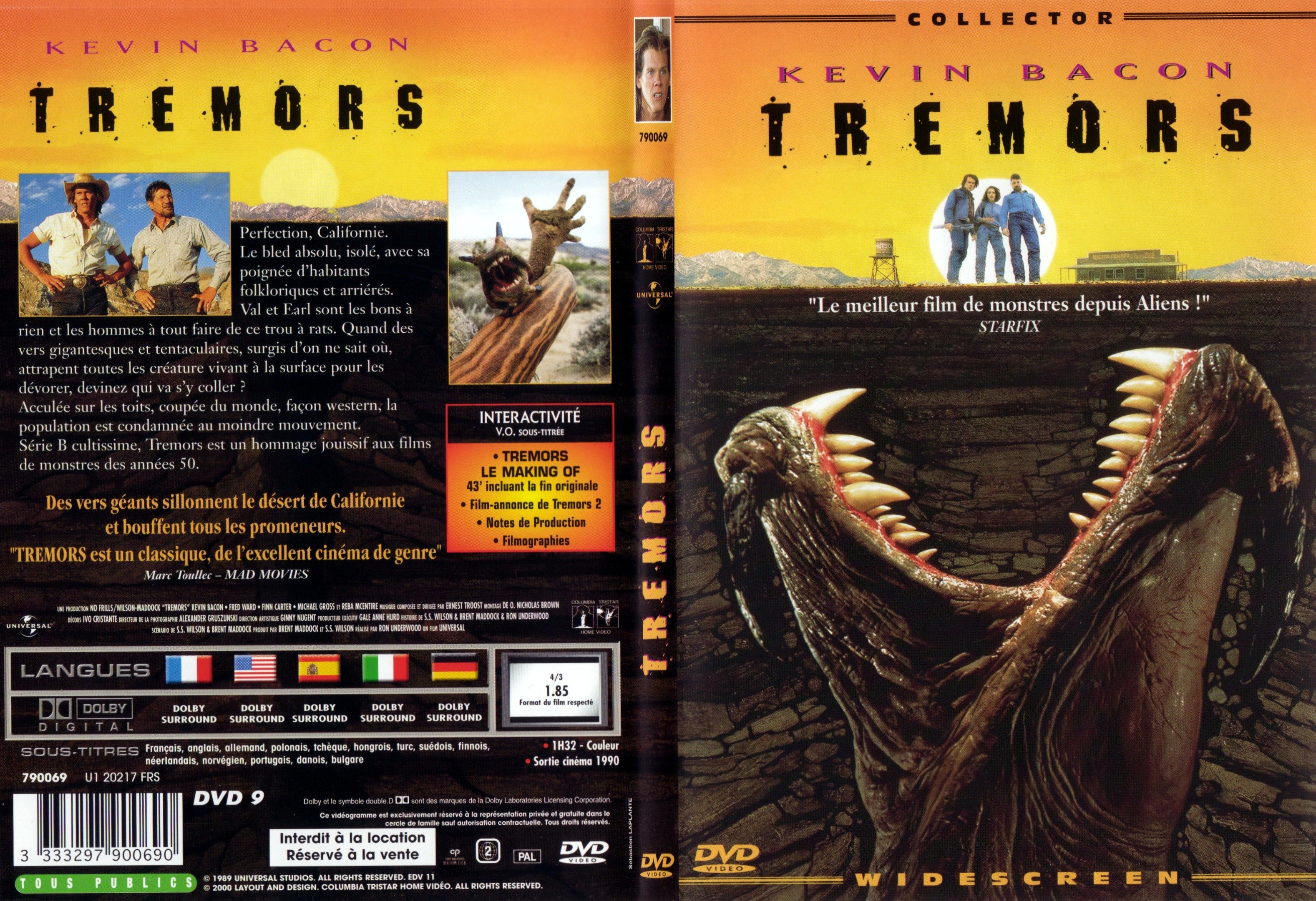 Jaquette DVD Tremors - SLIM