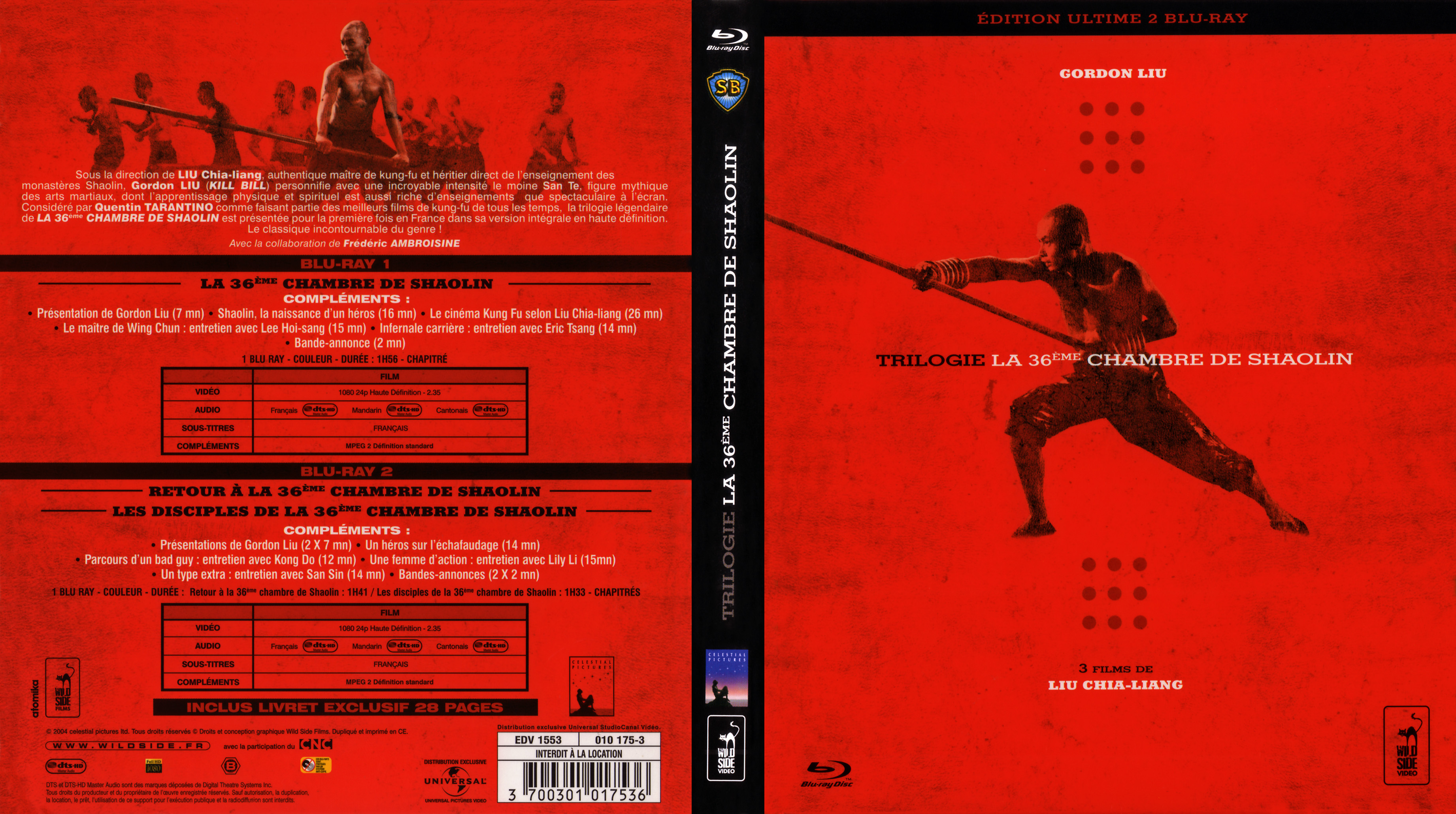 Jaquette DVD Trilogie La 36eme chambre (BLU-RAY)