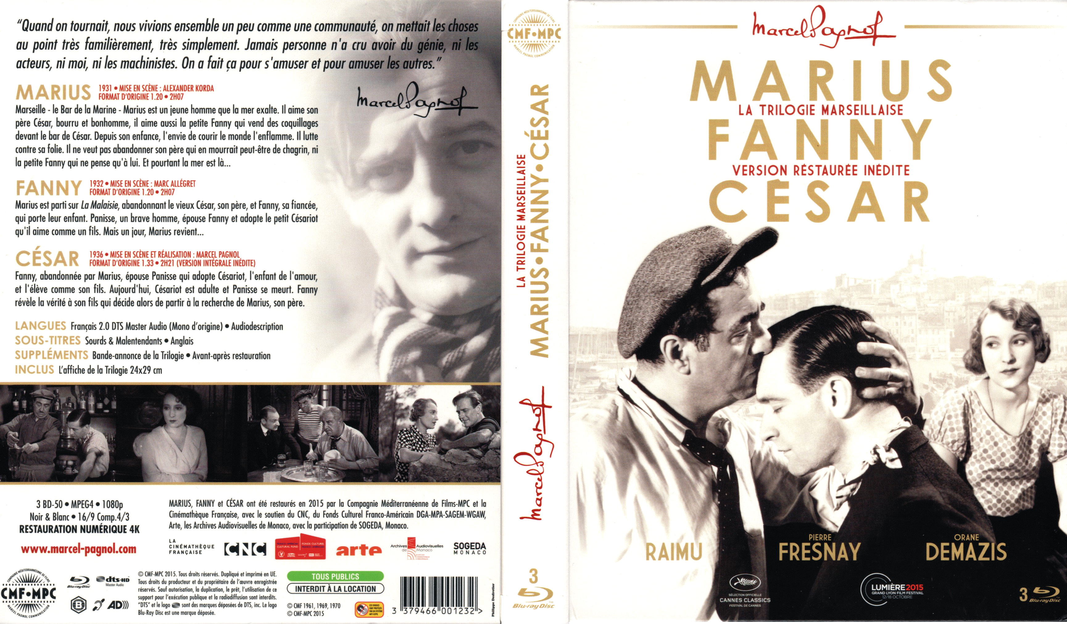 Jaquette DVD Trilogie Marseillaise (BLU-RAY)