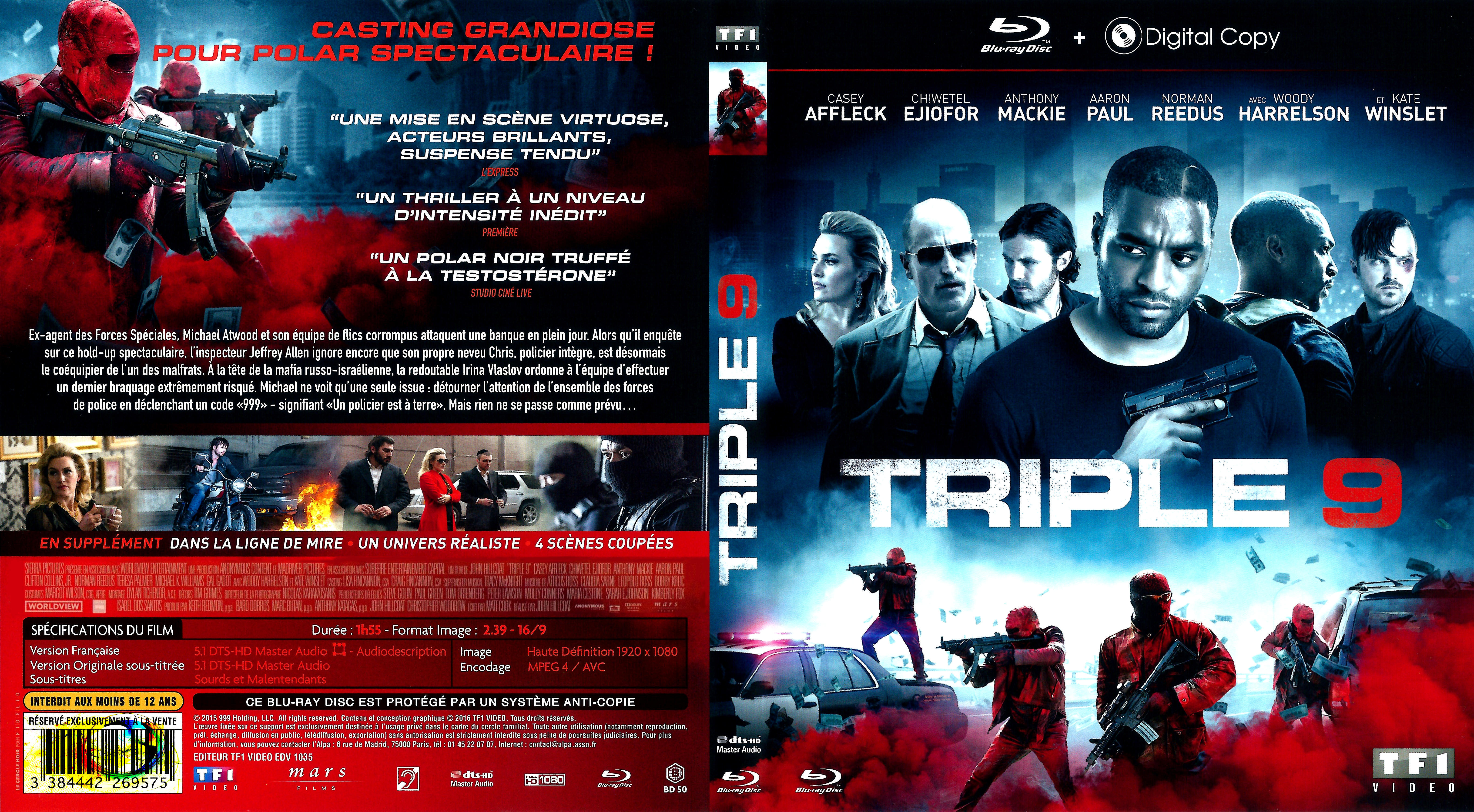 Jaquette DVD Triple 9 (BLU-RAY)