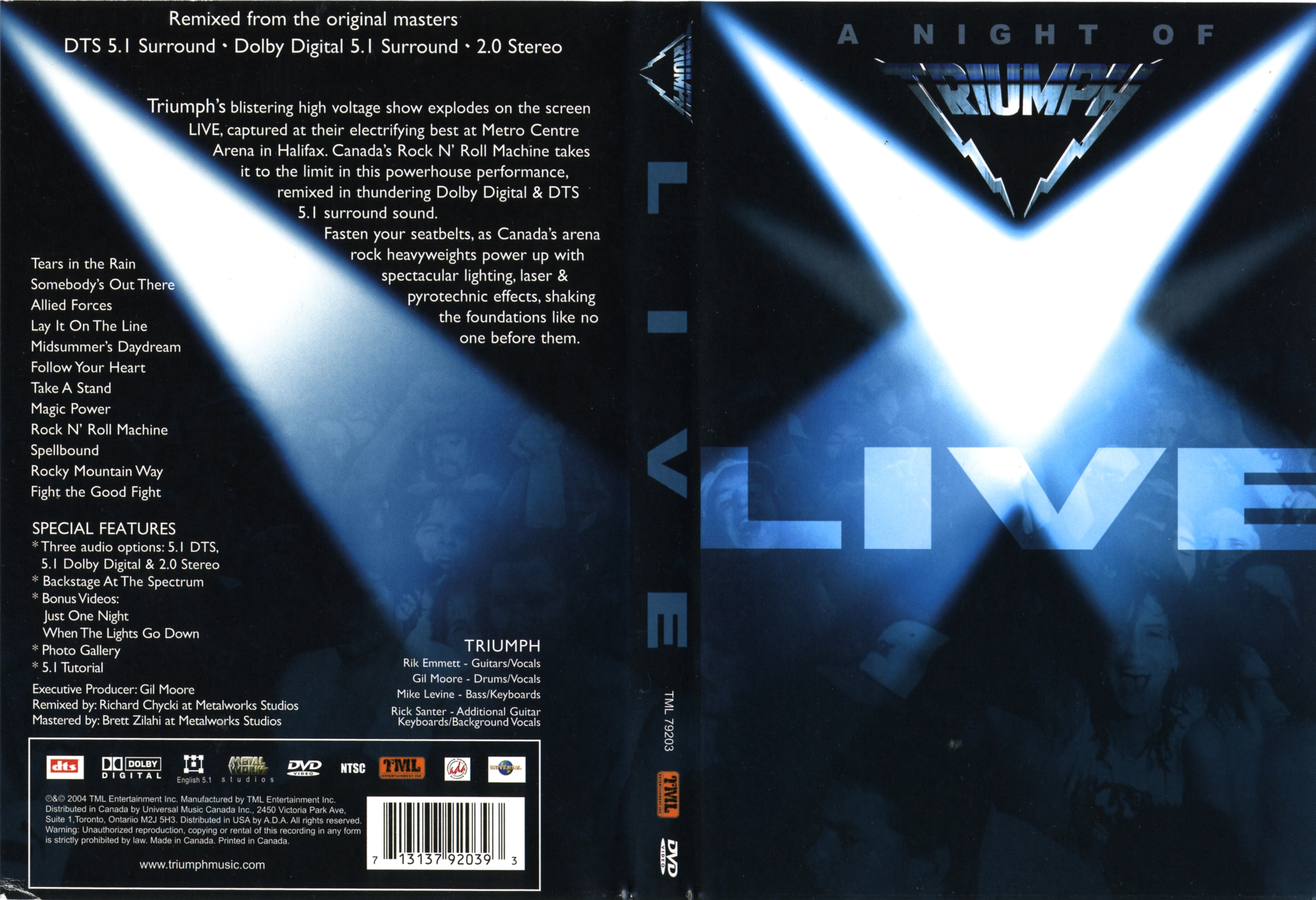 Jaquette DVD Triumph Live