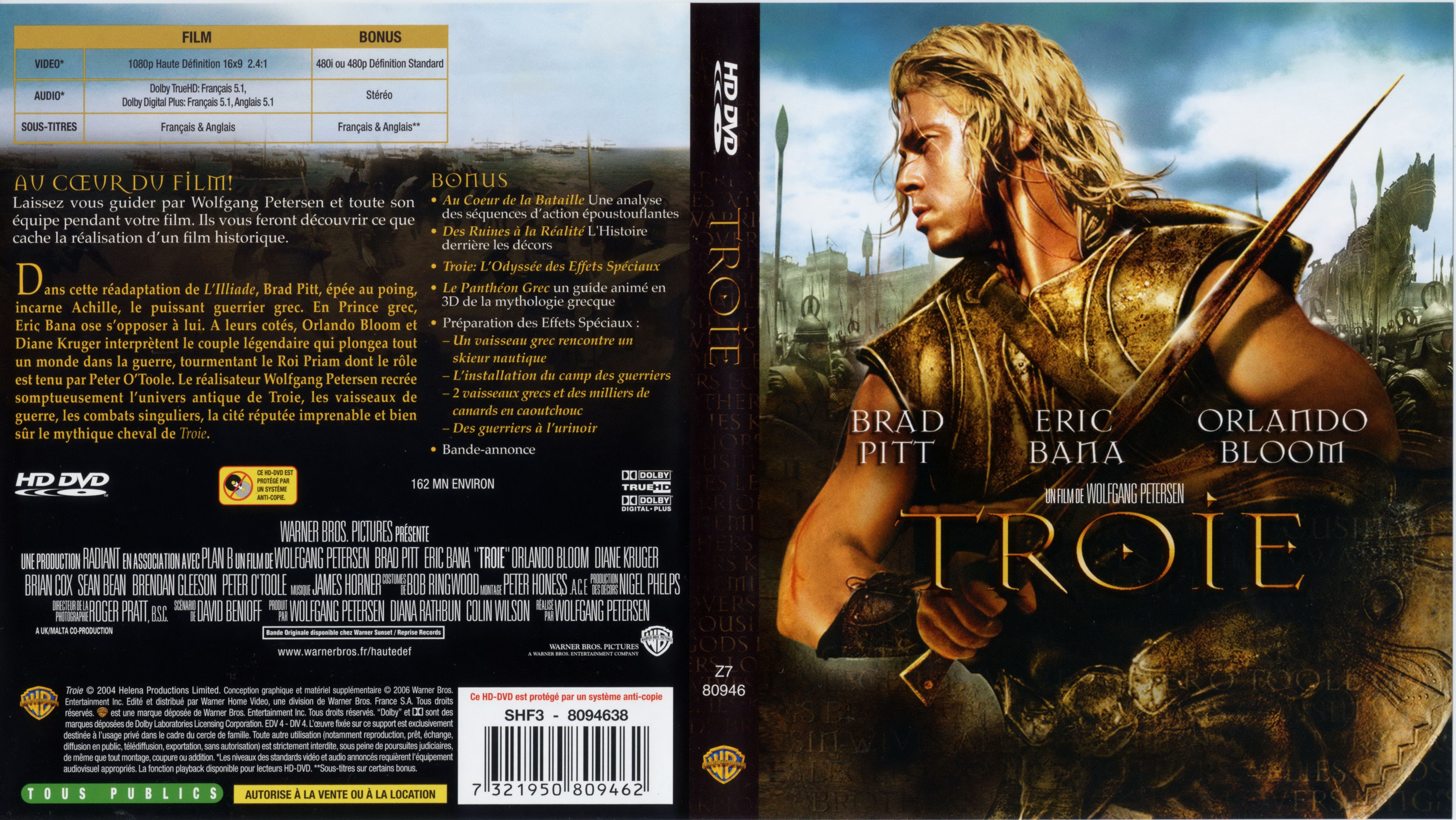 Jaquette DVD Troie (HD-DVD)