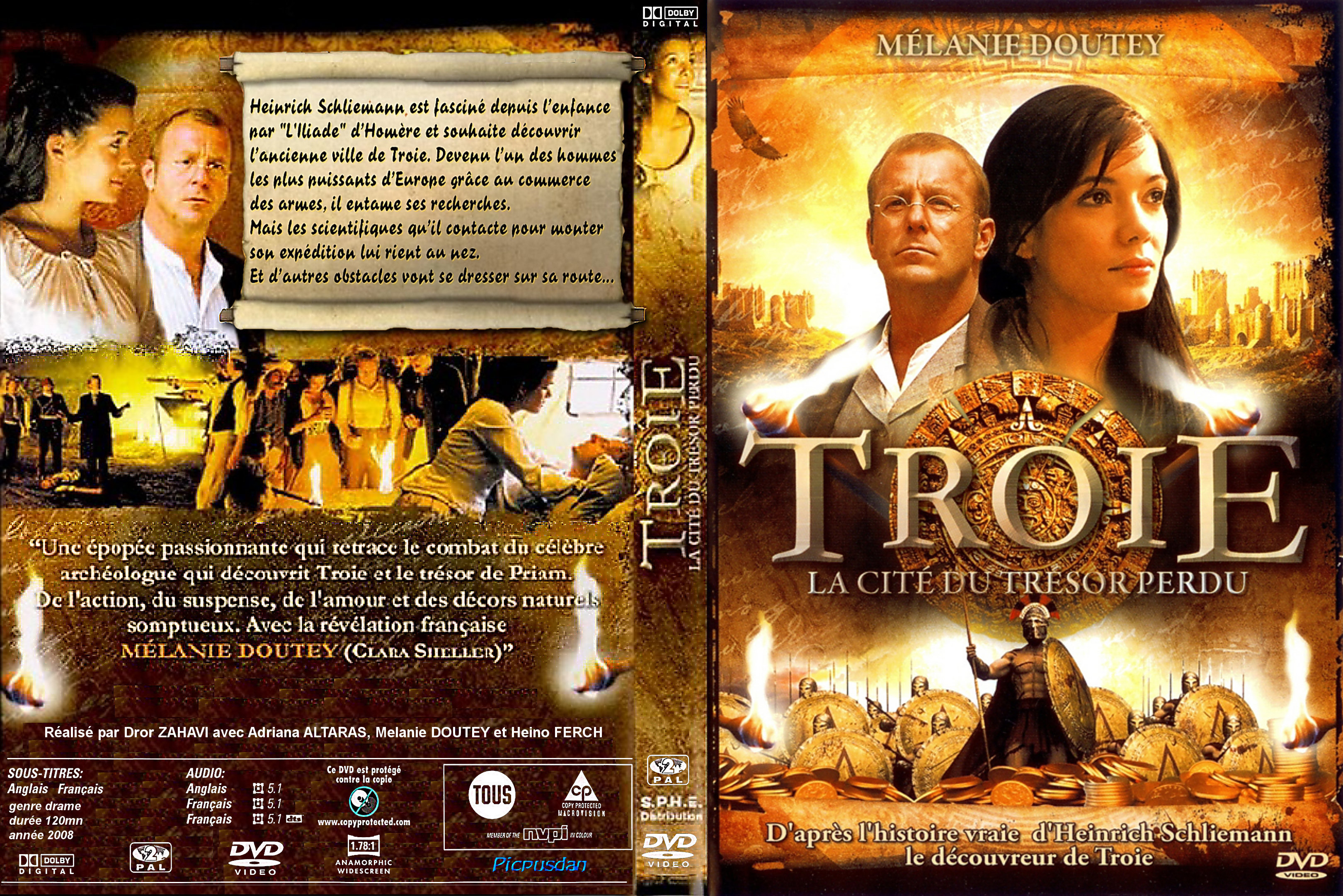 Jaquette DVD Troie - La cite du tr�sor perdu custom