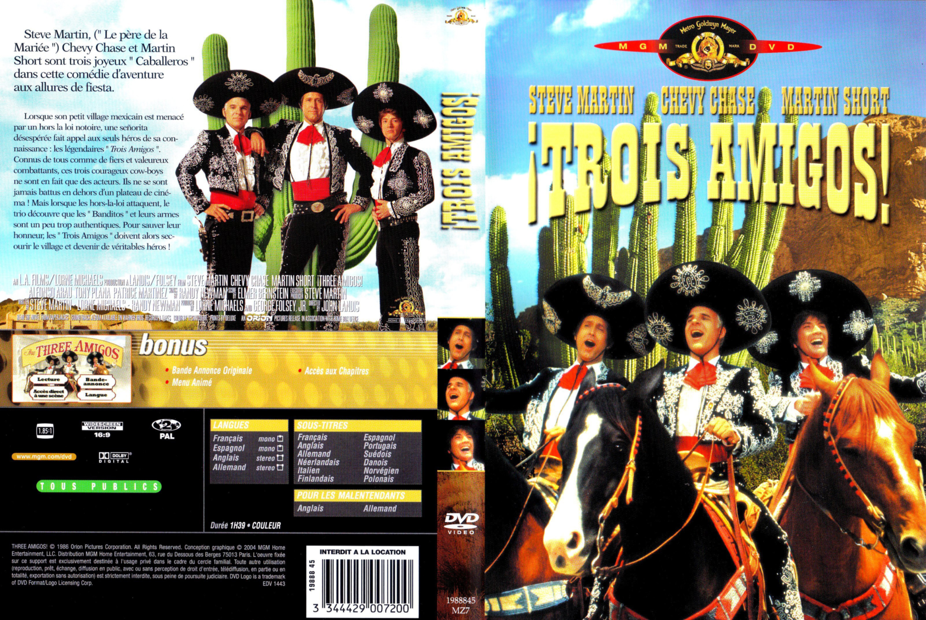 Jaquette DVD Trois Amigos