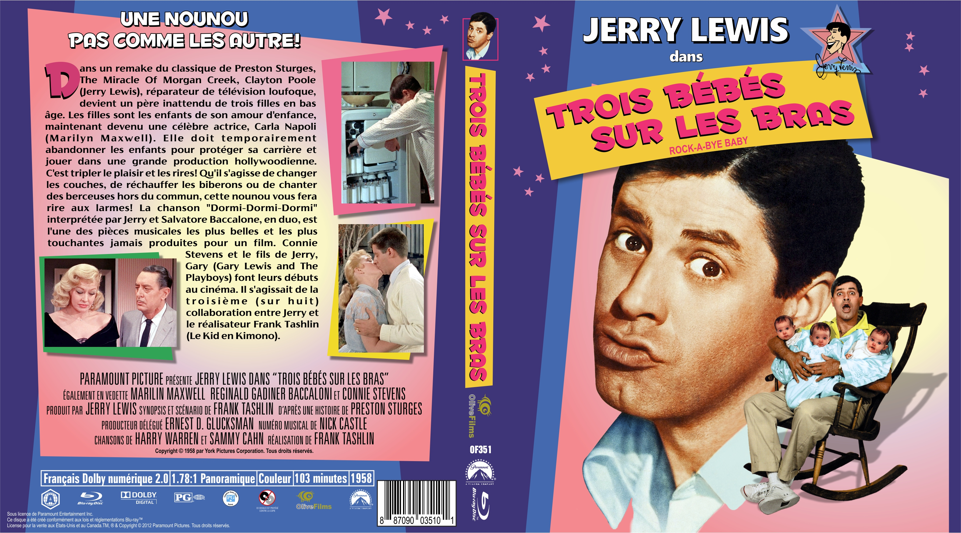 Jaquette DVD Trois bbs sur les bras custom (BLU-RAY)