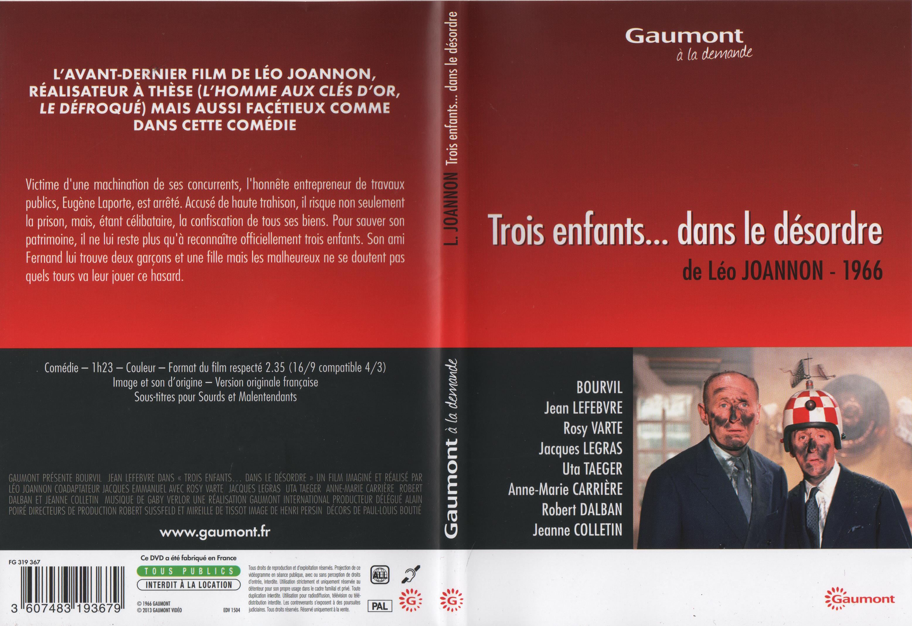 Jaquette DVD Trois enfants... dans le dsordre