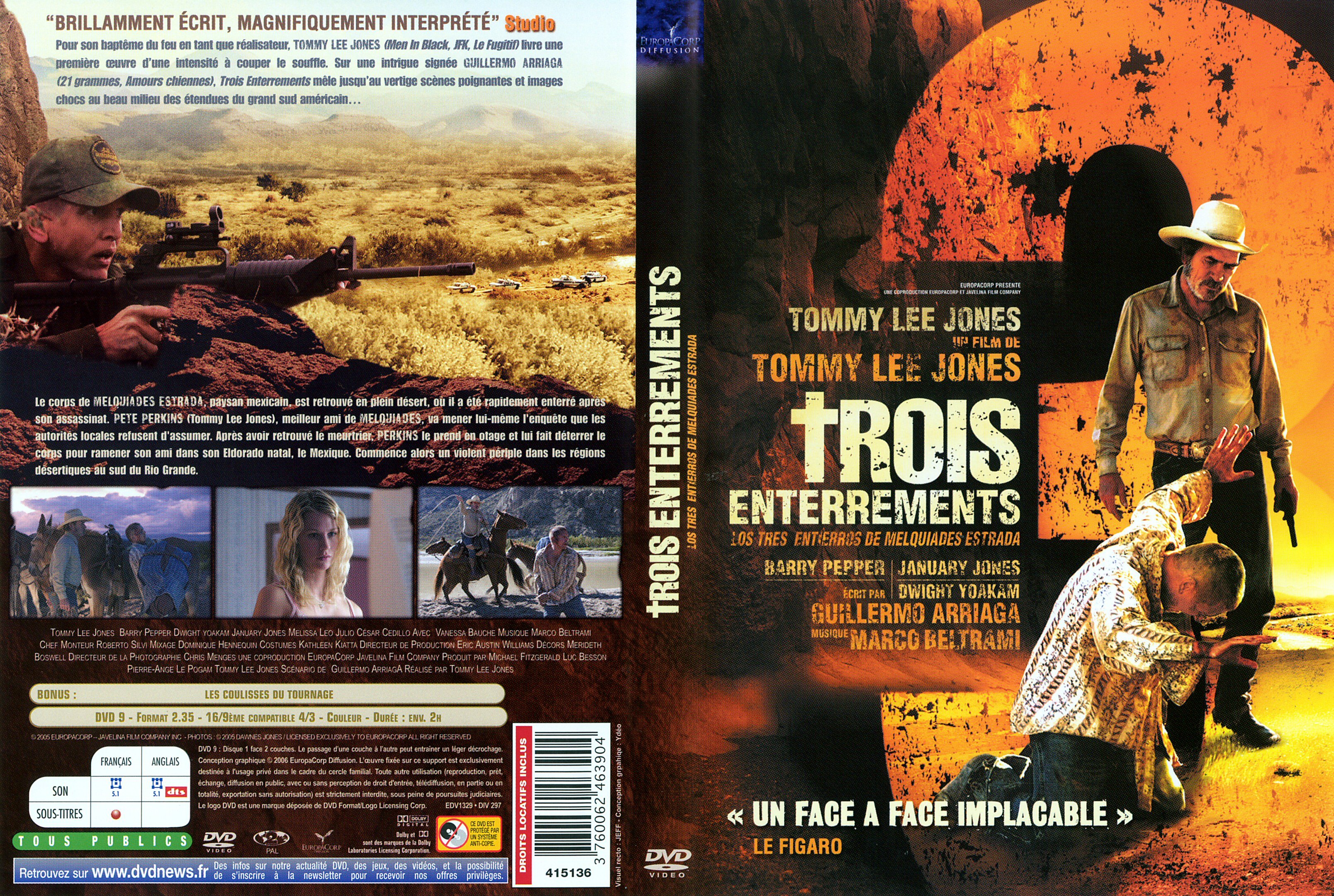 Jaquette DVD Trois enterrements