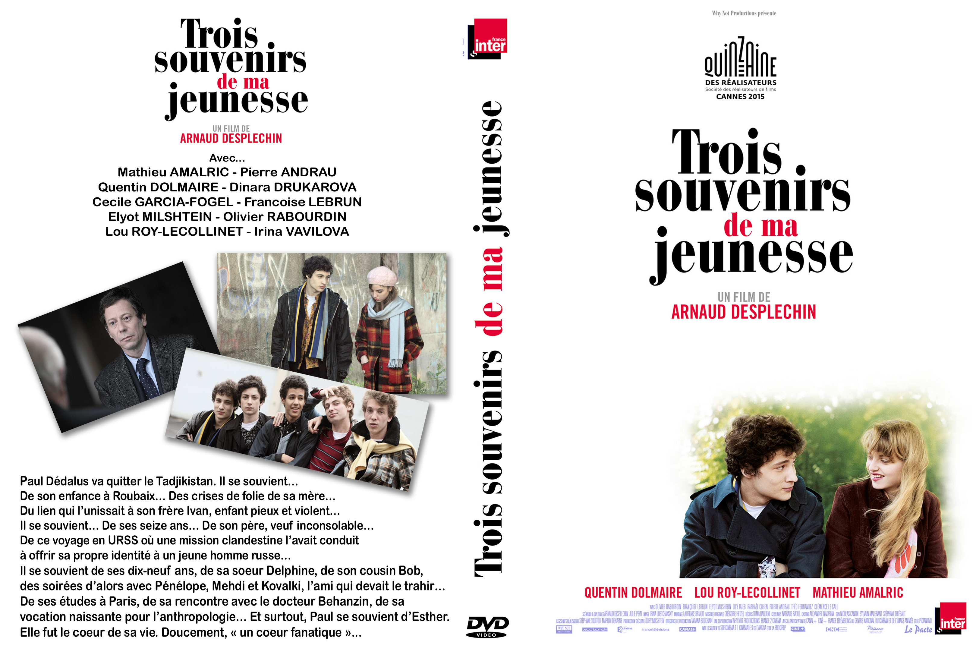 Jaquette DVD Trois souvenirs de ma jeunesse custom