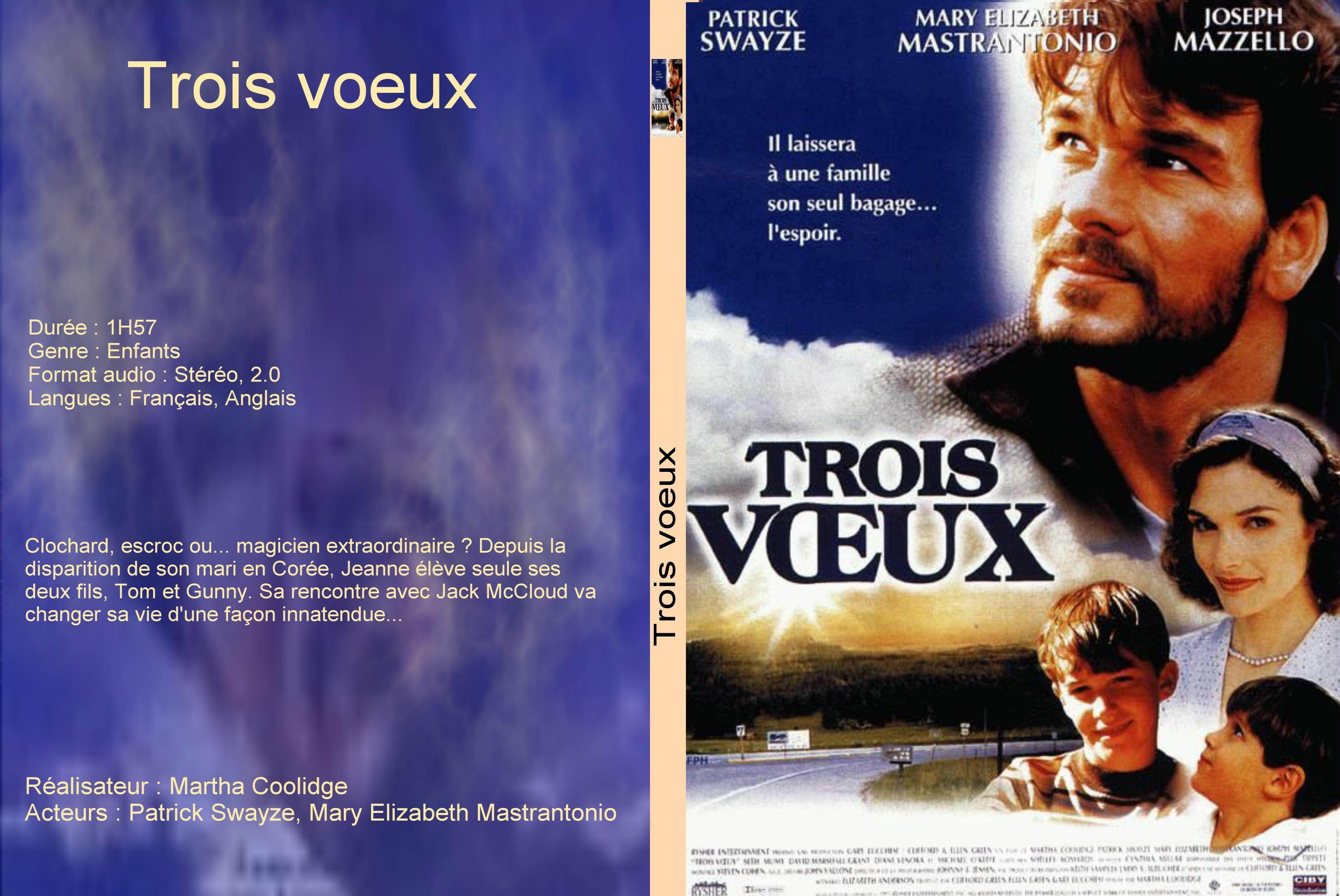 Jaquette DVD Trois voeux custom - SLIM