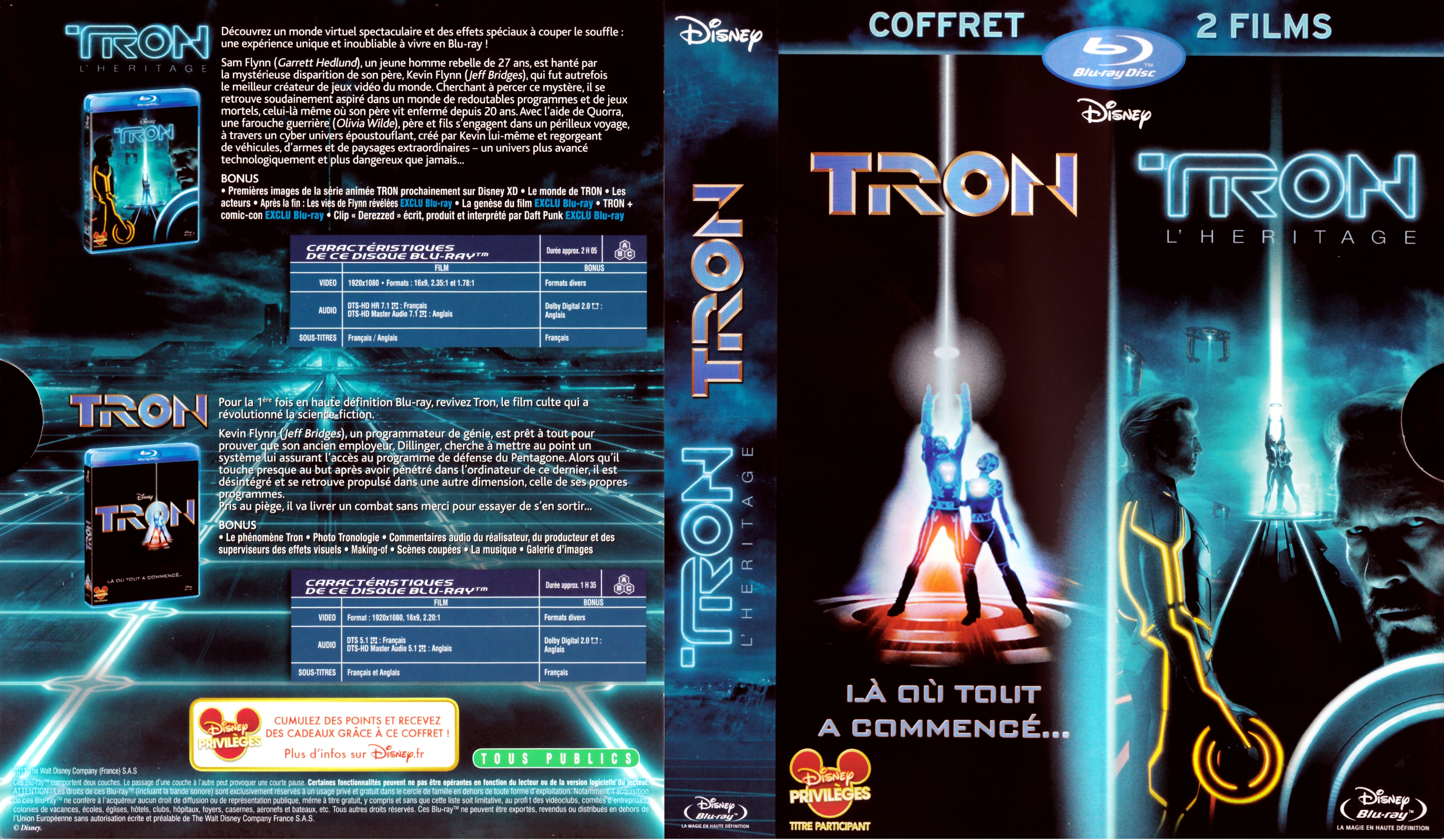 Jaquette DVD Tron & Tron l
