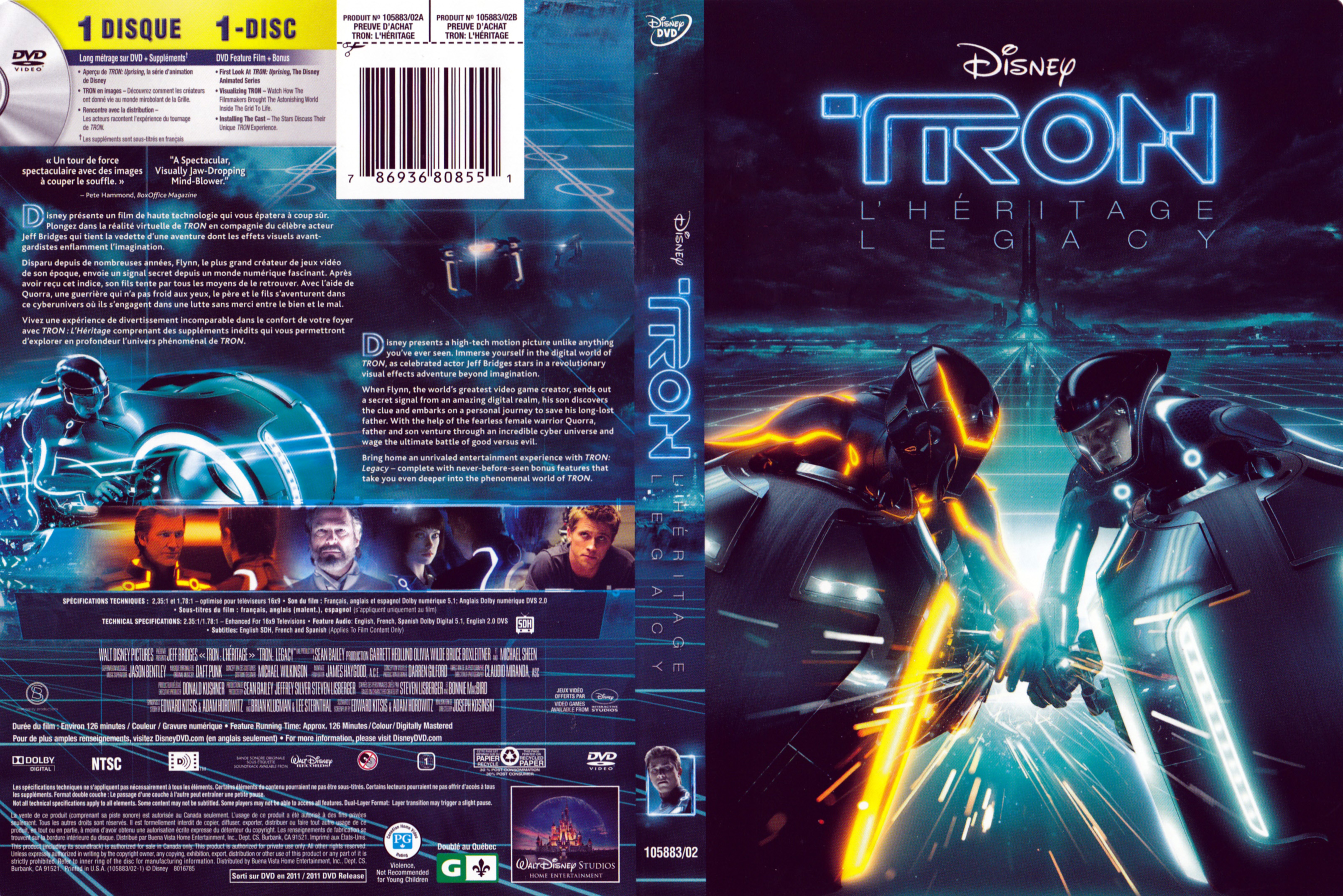 Jaquette DVD Tron L