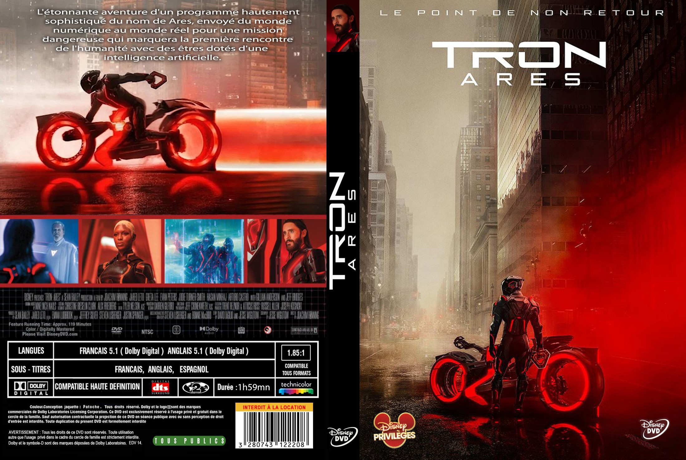 Jaquette DVD Tron ares custom