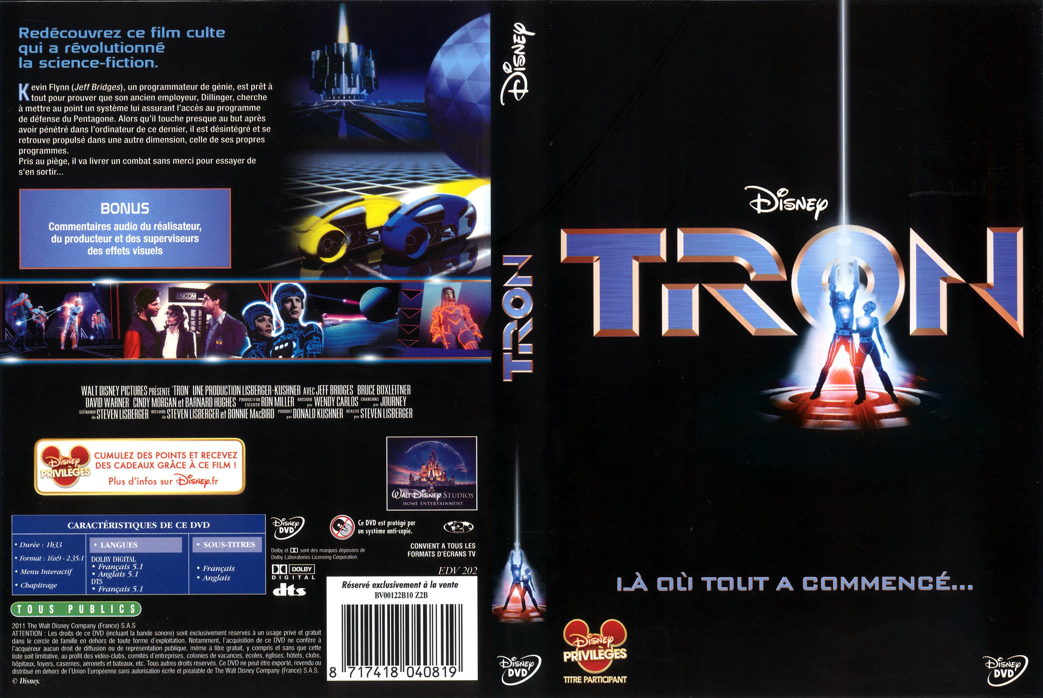 Jaquette DVD Tron v3